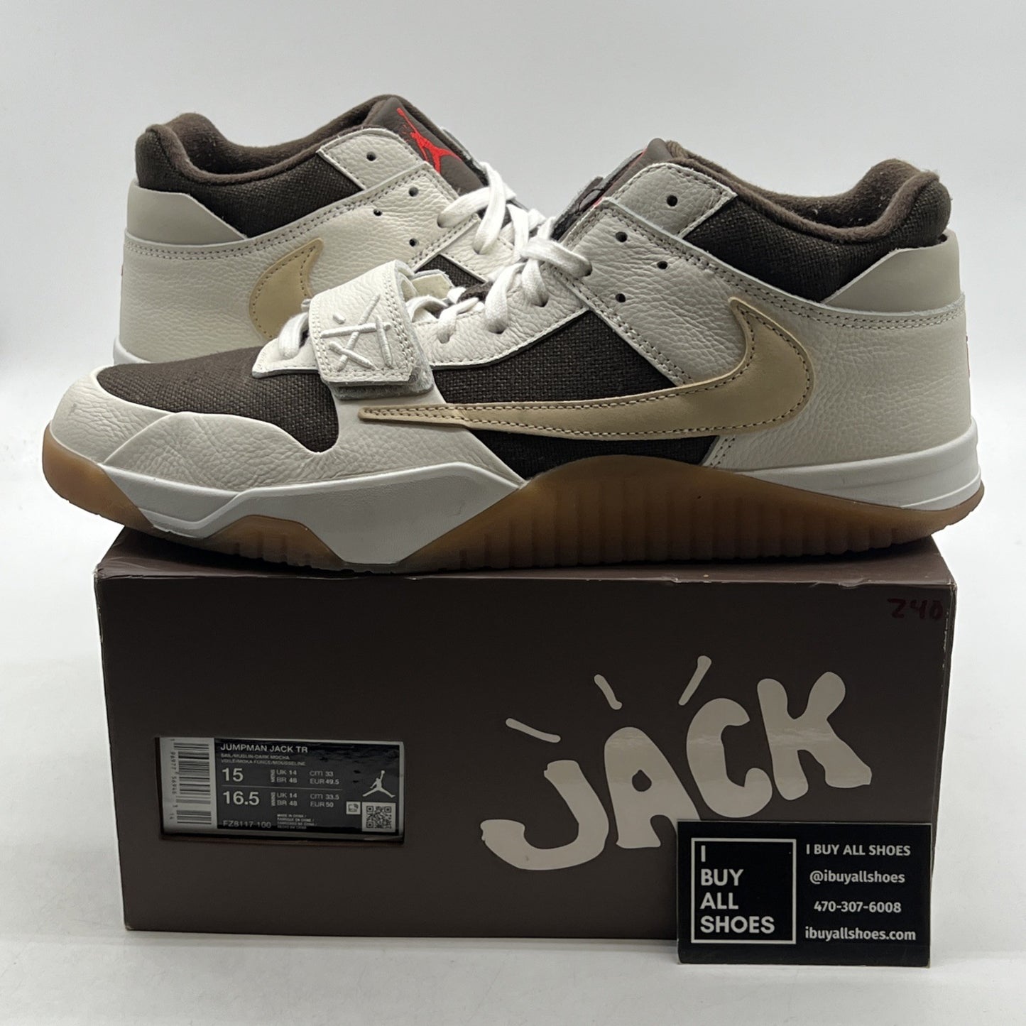 Size 15 - Travis Scott x Jordan Jumpman Jack TR Sail (FZ8117-100)