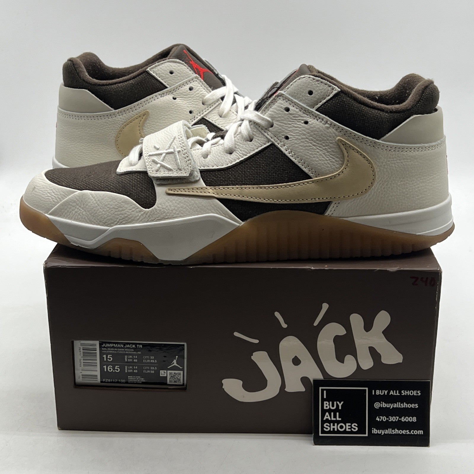 Size 15 - Travis Scott x Jordan Jumpman Jack TR Sail (FZ8117-100)