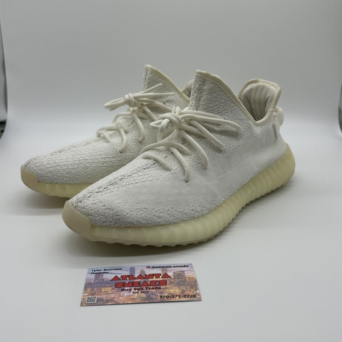 Size 12 - adidas Yeezy Boost 350 V2 Low Cream White / Triple White OG 2017 PAIR