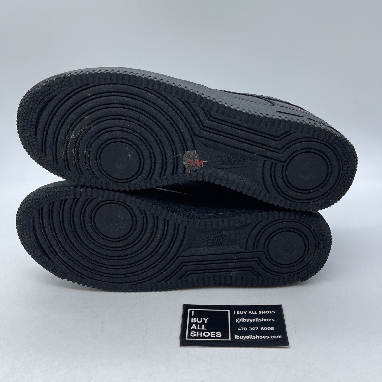 Size 9 - Nike Air Force 1 Low x Supreme Box Logo - Black Leather (CU9225-001)