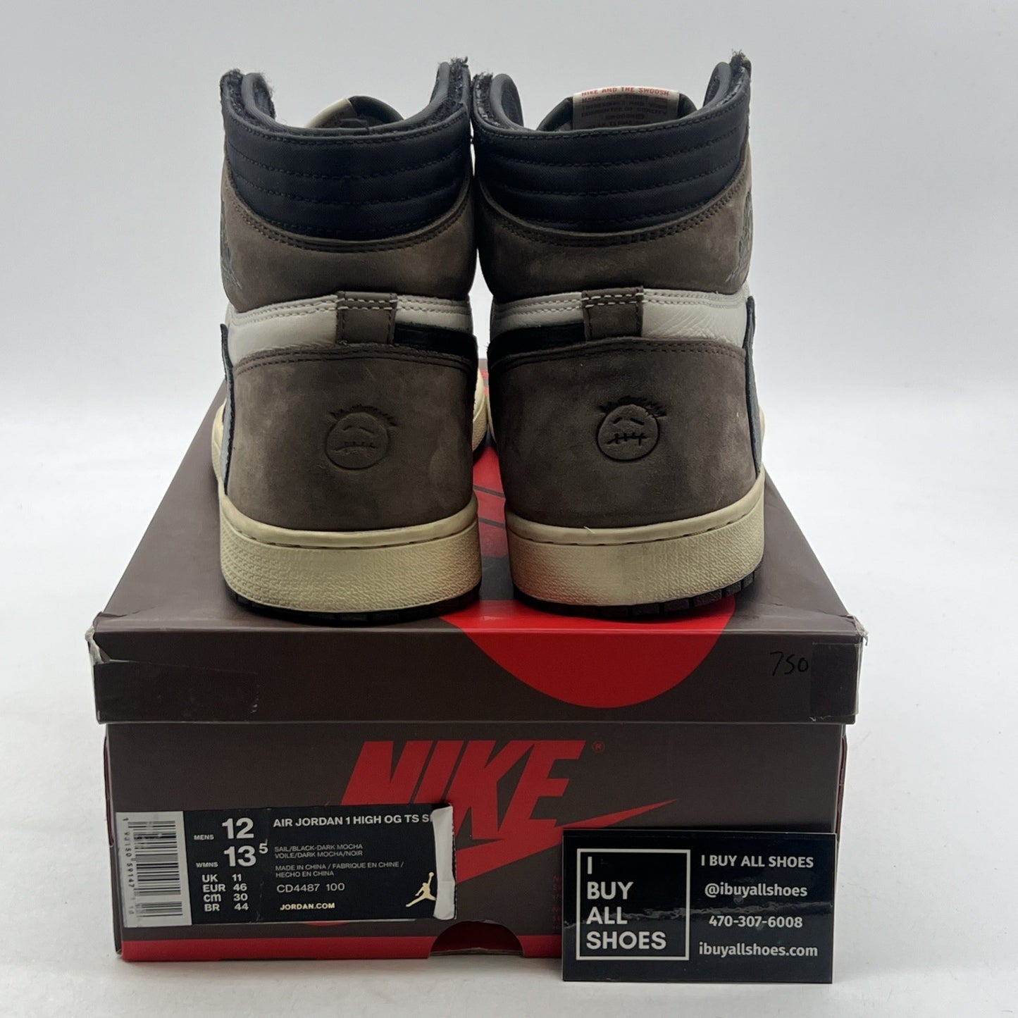 Size 12 - Air Jordan 1 Retro OG x Travis Scott High Mocha (CD4487-100)