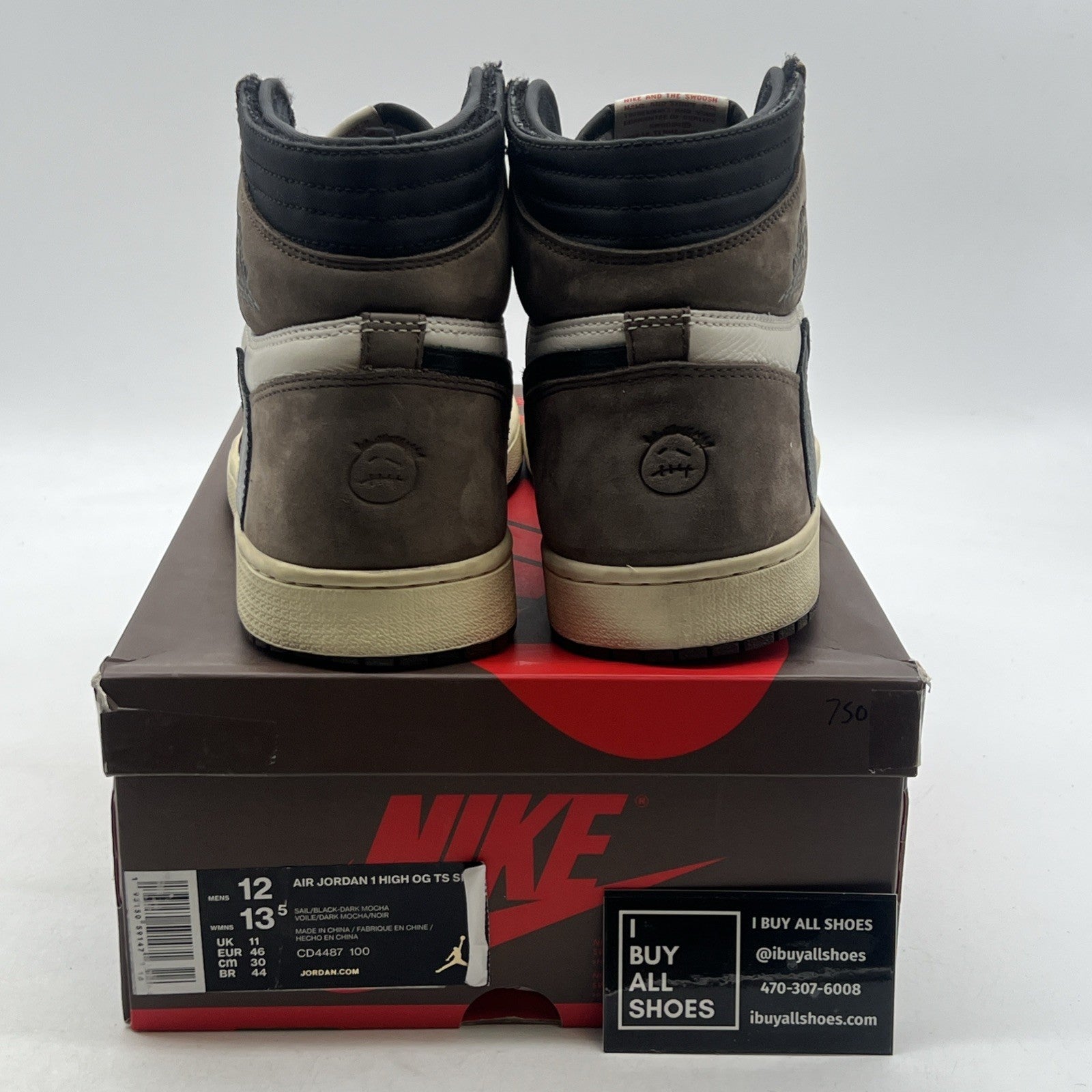Size 12 - Air Jordan 1 Retro OG x Travis Scott High Mocha (CD4487-100)
