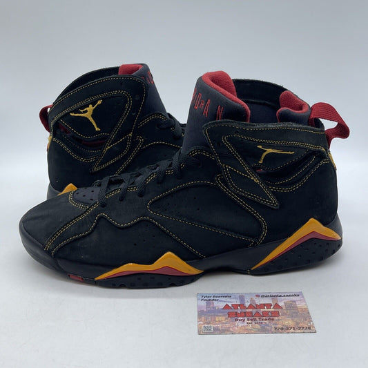 Size 10.5 - Jordan 7 Retro Citrus Yellow Black Suede Red Leather (CU9307-081)