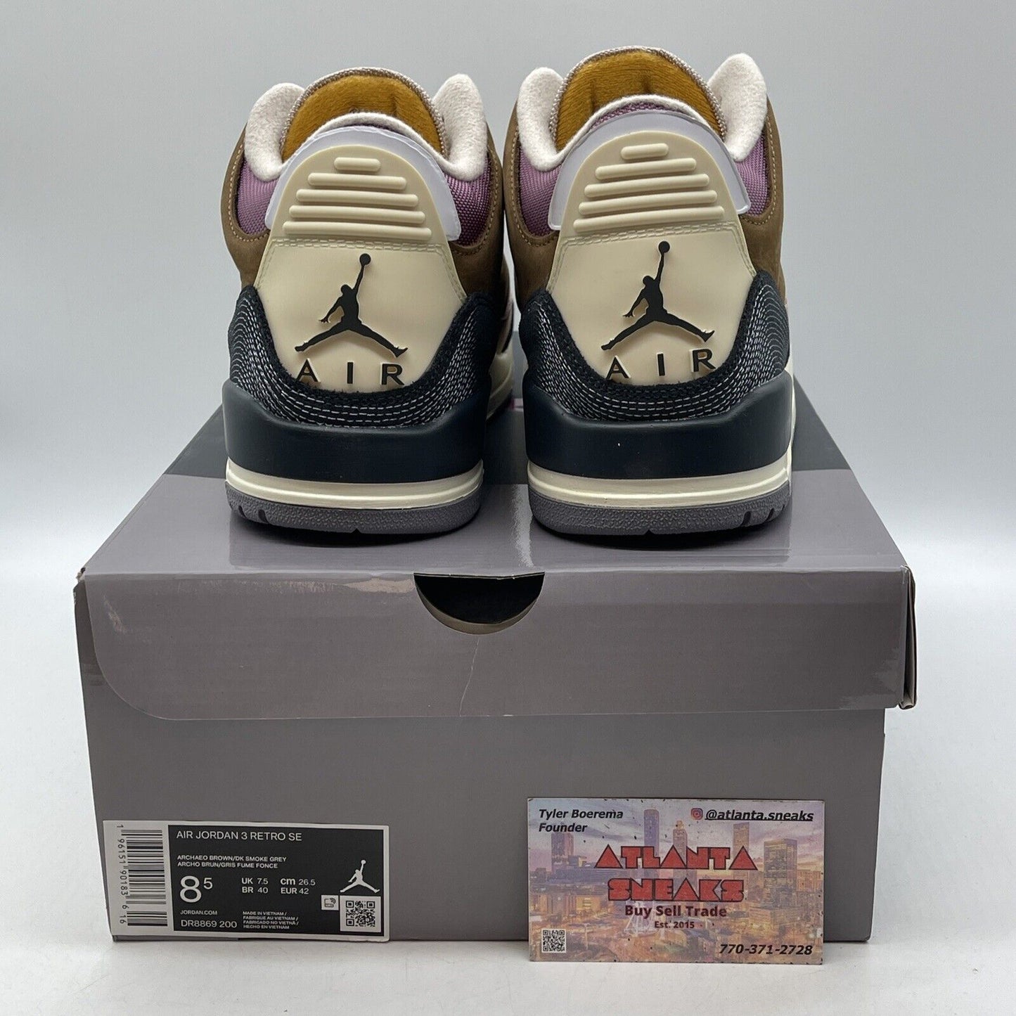 Size 8.5 - Air Jordan 3 Retro SE Winterized Brown Black Suede (DR8869-200)