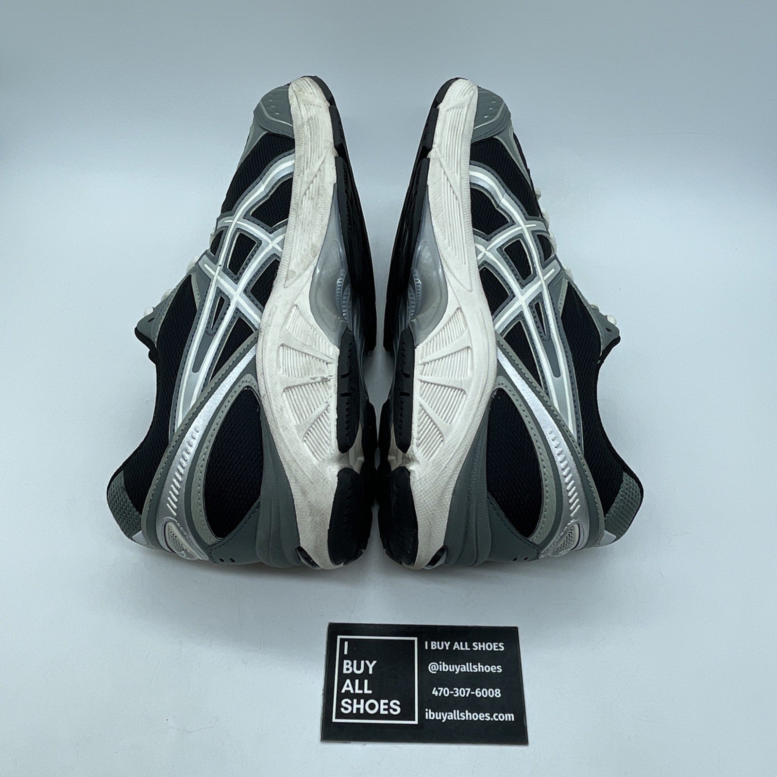 Size 9 - Asics GT-2160 Black / Seal Grey White Suede Leather (F961123)