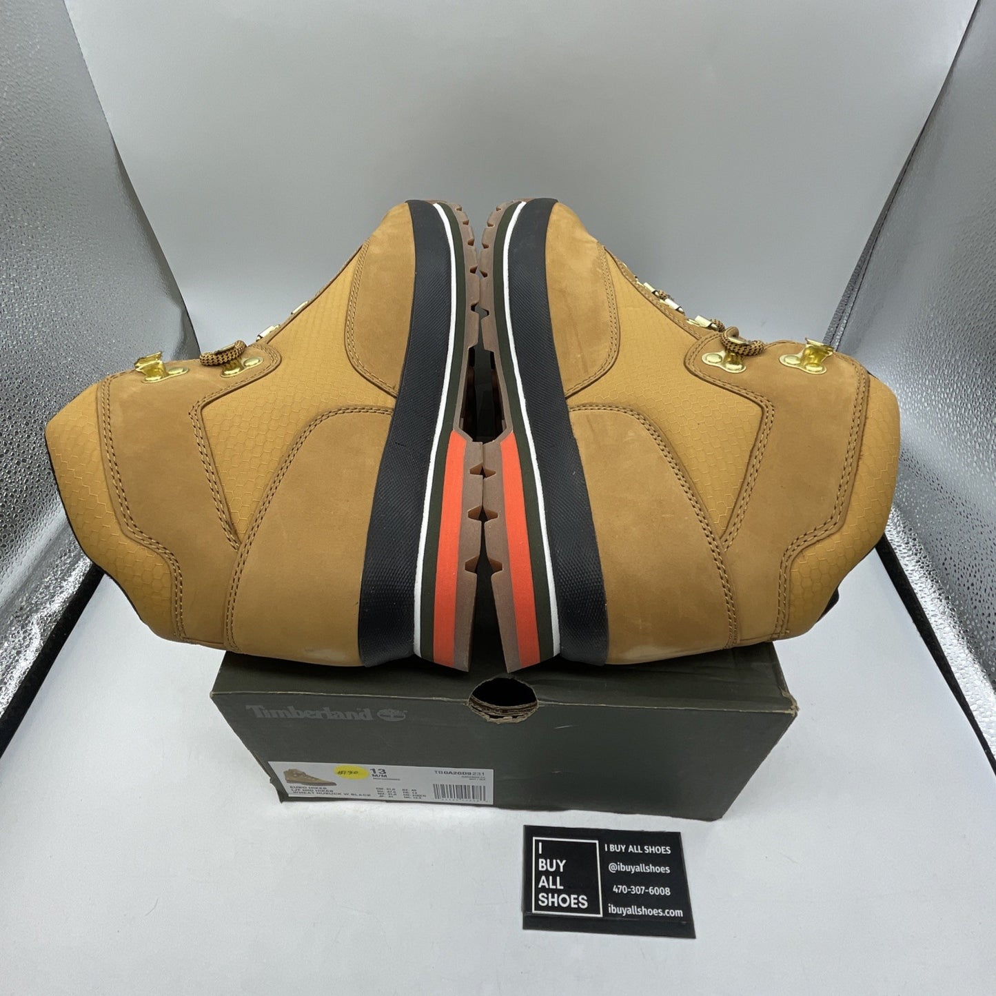 Size 13 - Timberland Men's Euro Hiker Wheat Leather Hiking Boots (A2GD9)