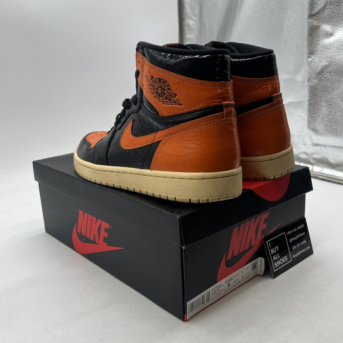 Size 9 - Air Jordan 1 Retro OG High Shattered Backboard 3.0 (555088-028)