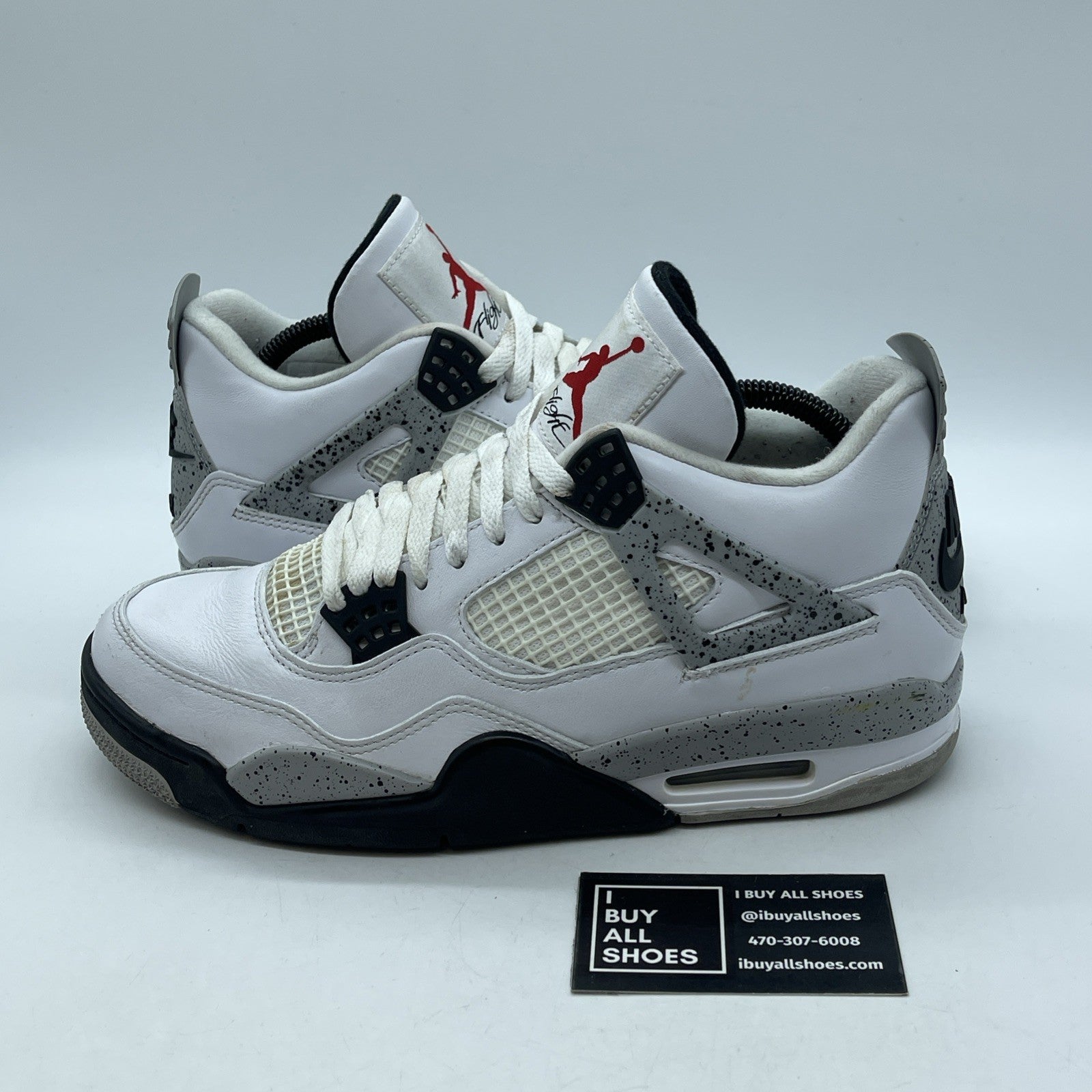 Size 9 - Jordan 4 Retro OG Mid White Cement White Leather (840606-192)