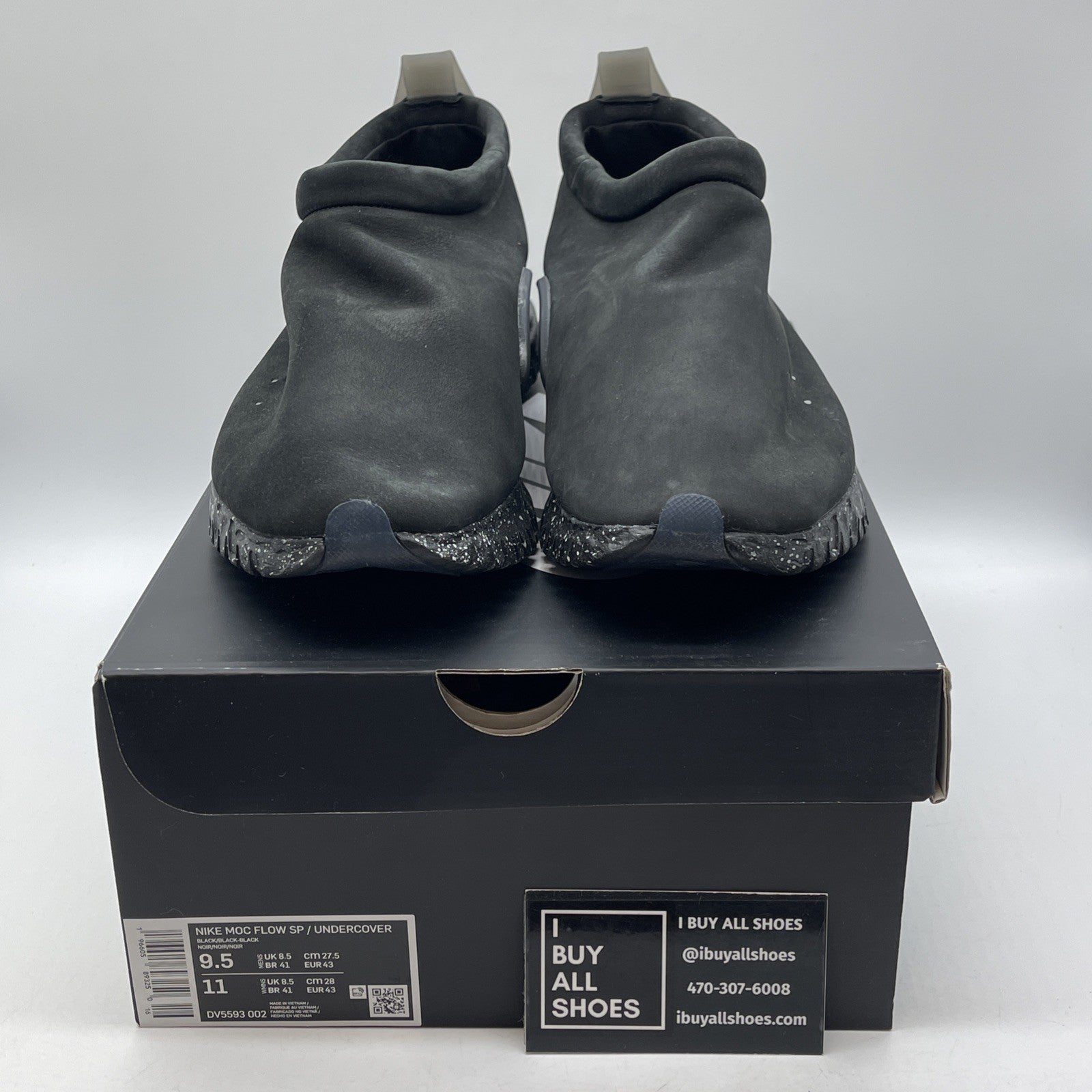 Size 9.5 - Nike Undercover x Moc Flow Black Suede (DV5593-002)