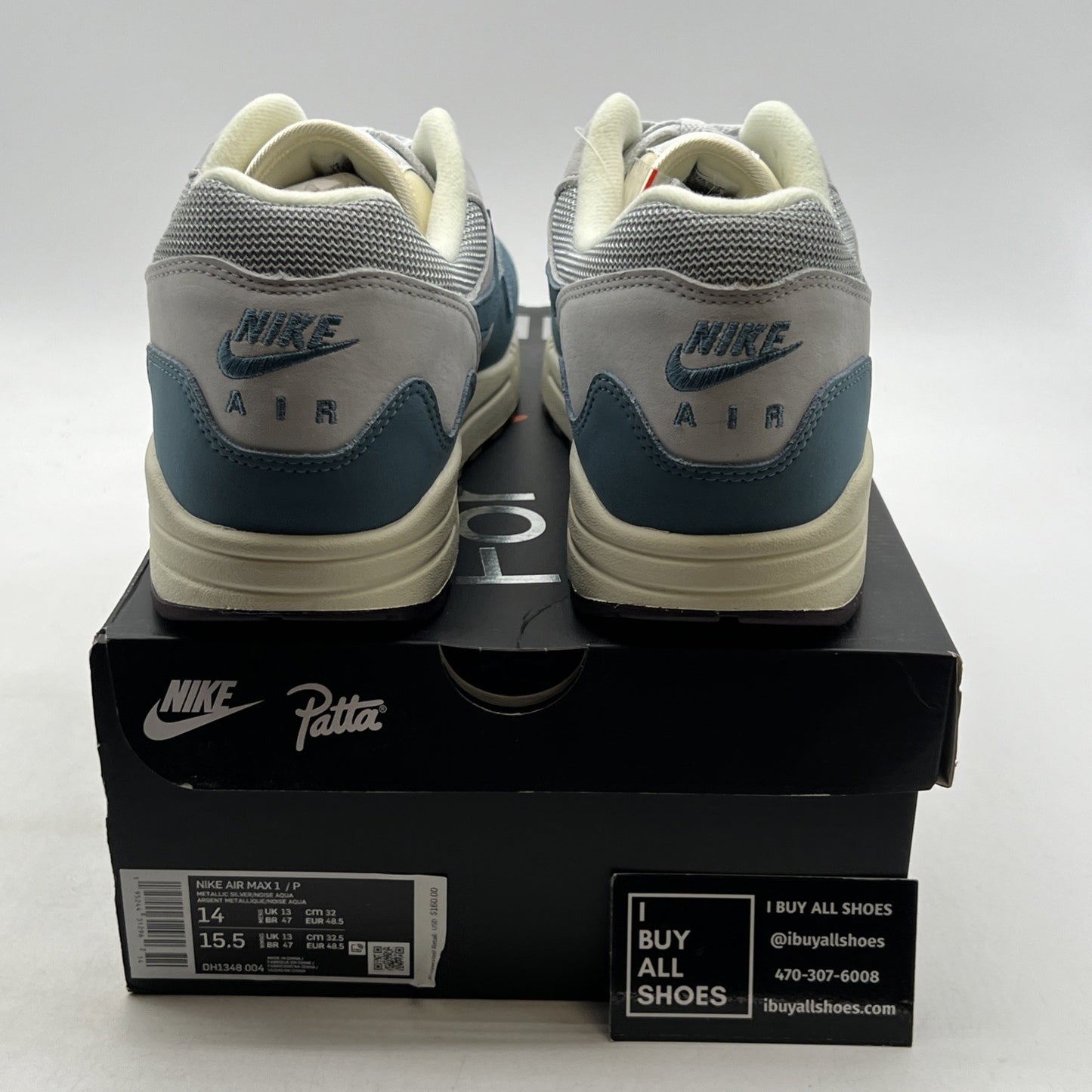 Size 14 - Nike Air Max 1 Patta Waves Noise Aqua (DH1348-004)