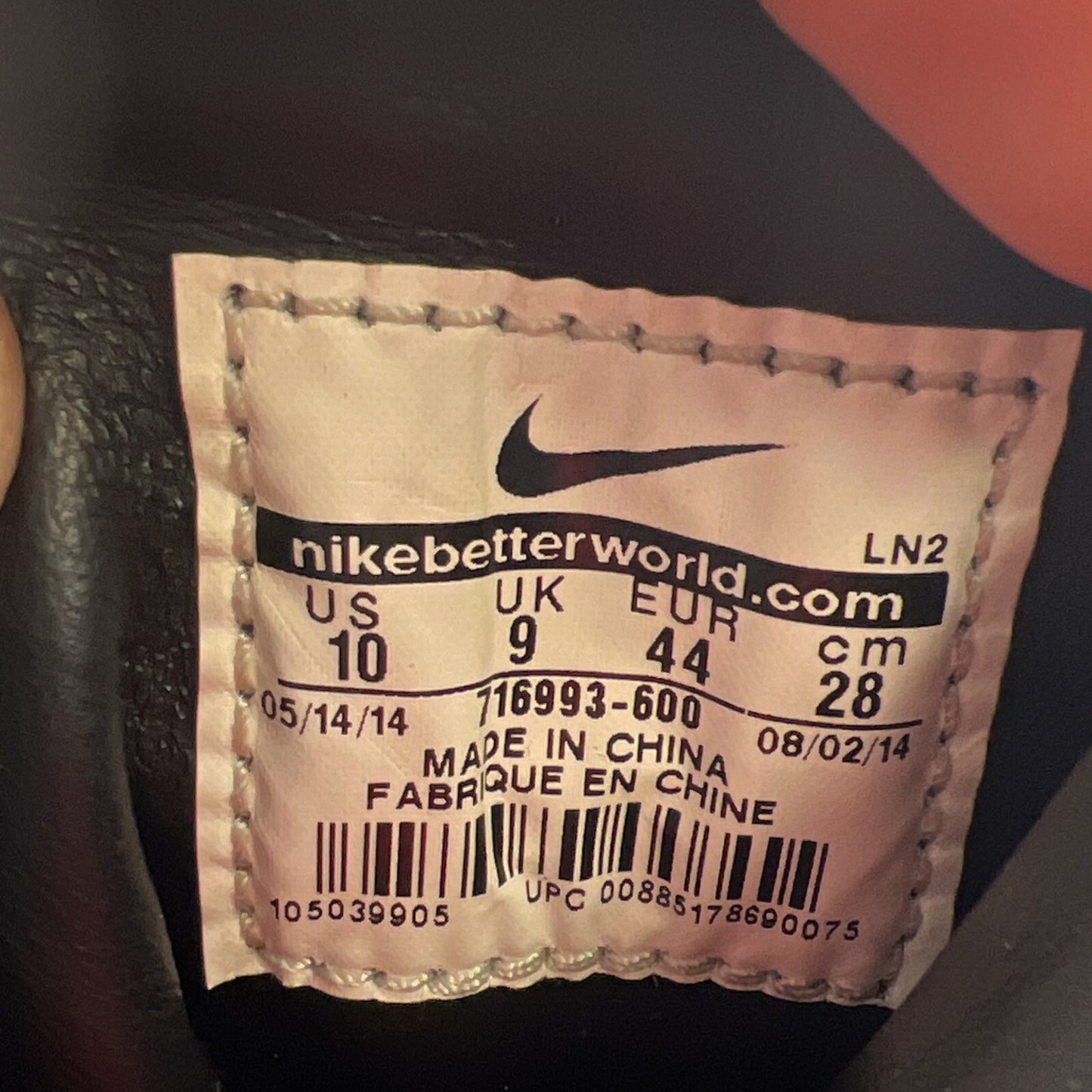 Size 10 - Nike Kobe 9 KRM EXT High Red Mamba (716993-600)