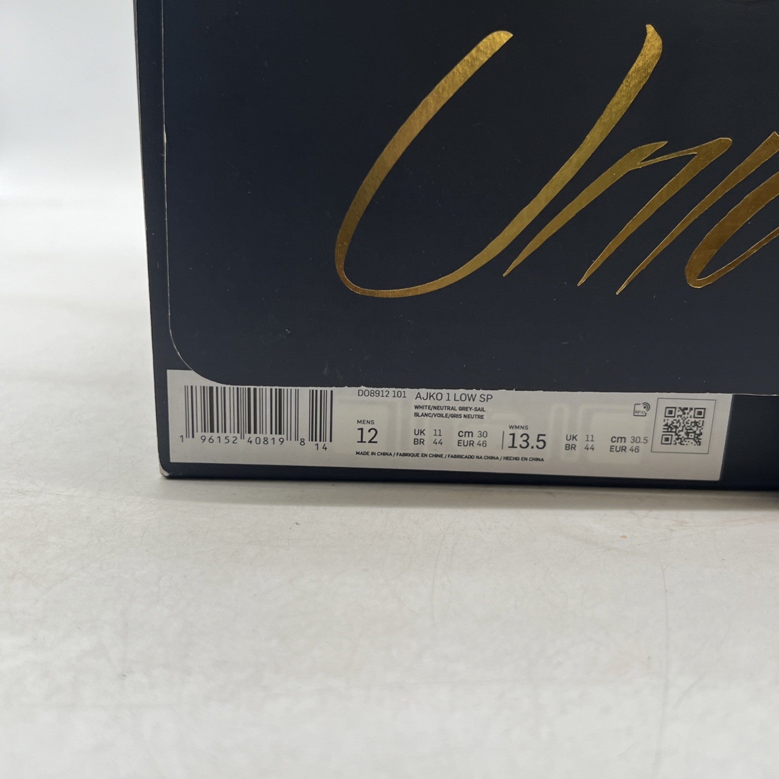 Size 12 - Jordan 1 KO x Union LA Low White Neutral Grey (DO8912-101)