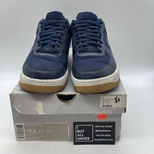 Size 10.5 - Nike Air Force 1 '07 Low Obsidian (315122-407)