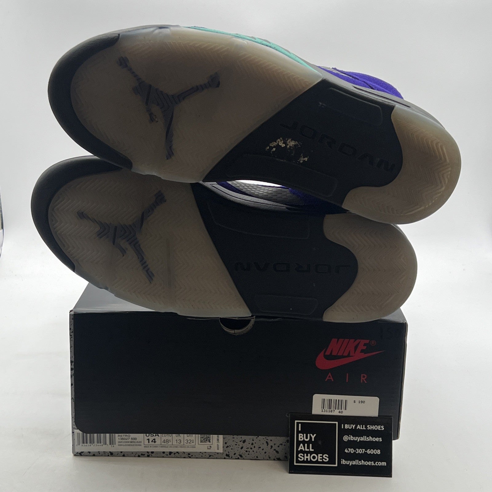 Size 14 - Air Jordan 5 Retro Alternate Grape 2020 (136027-500)