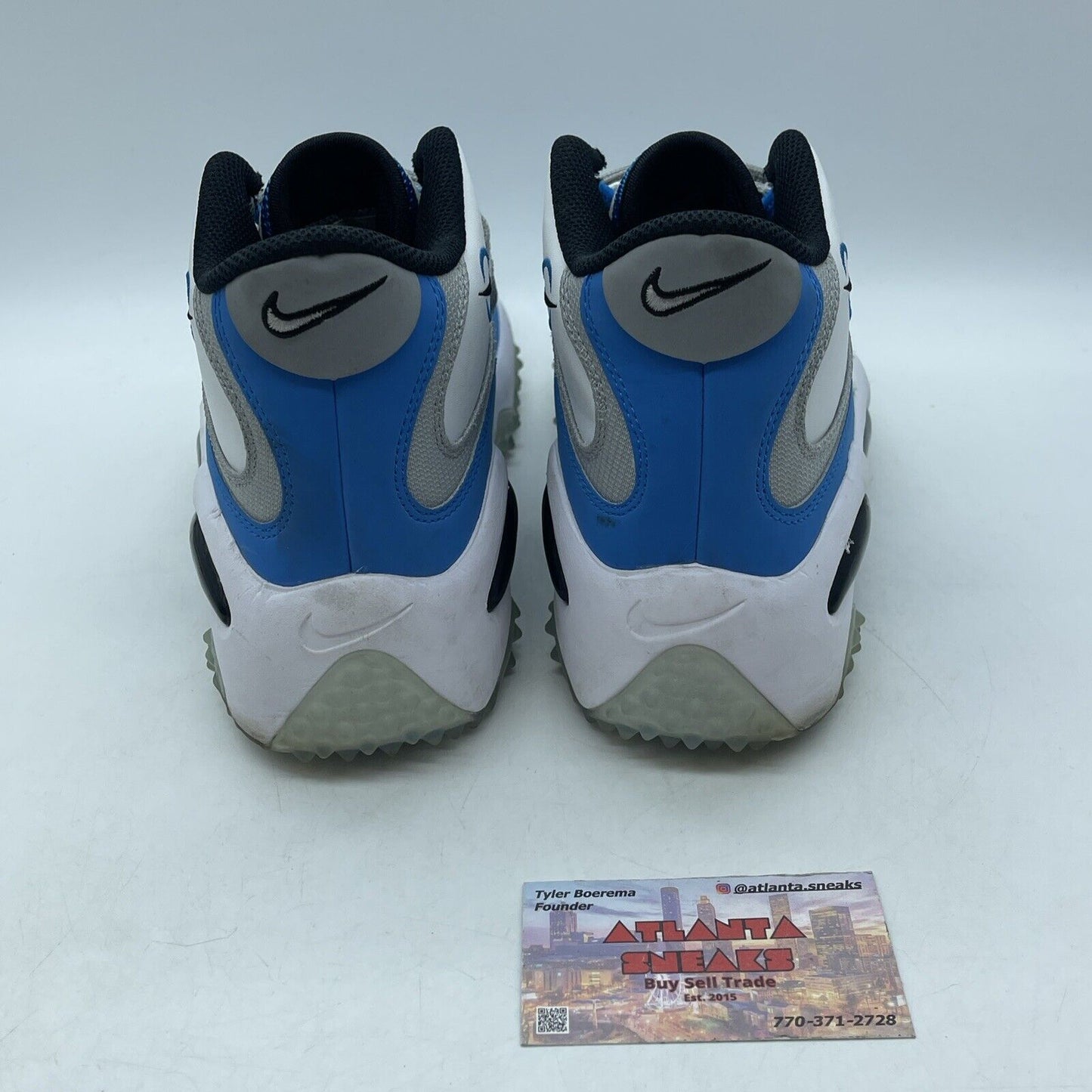 Size 9 - Nike Air Zoom Turf White Photo Blue Grey Black Suede (644104-100)