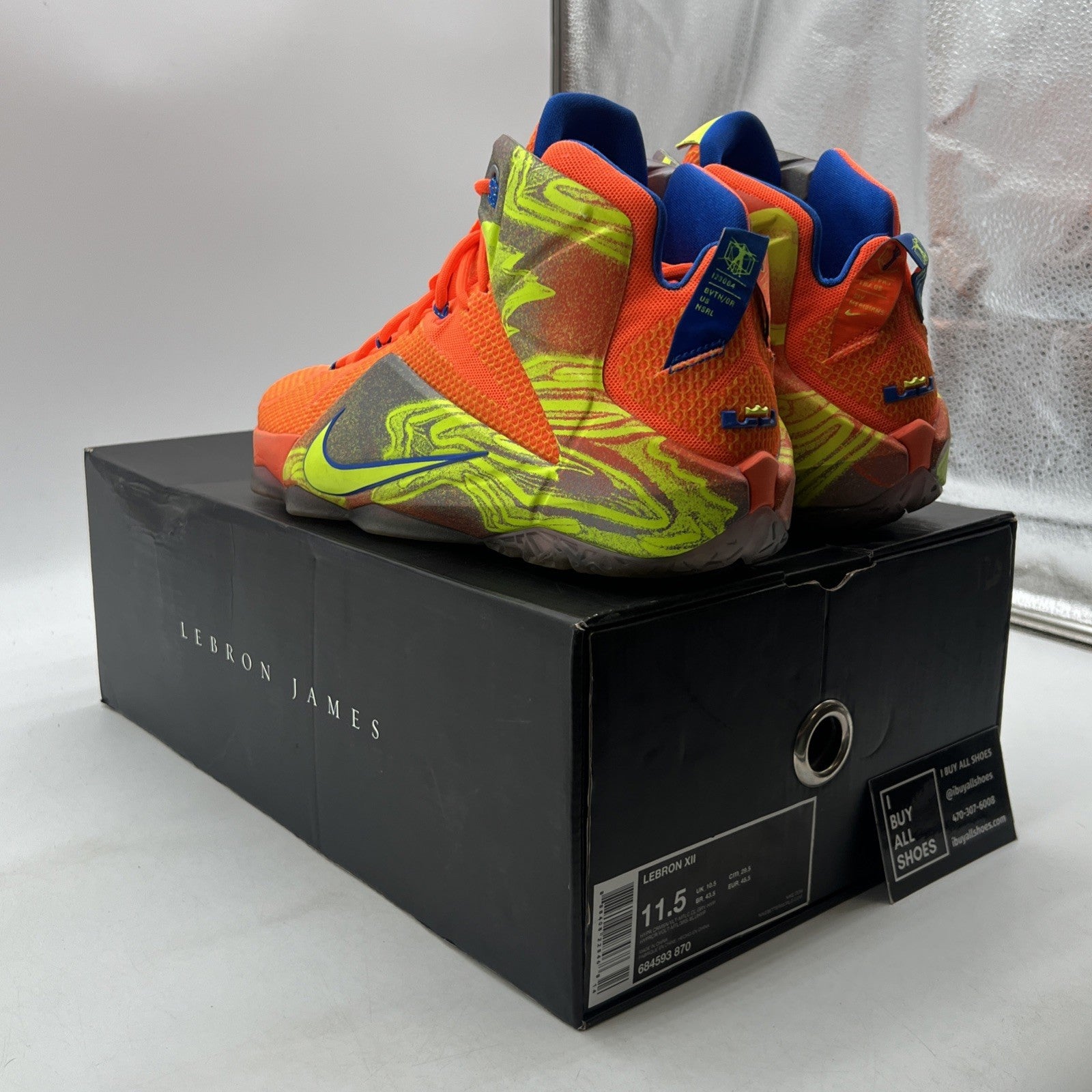 Size 11.5 - Nike LeBron 12 Six Meridians (684593-870)