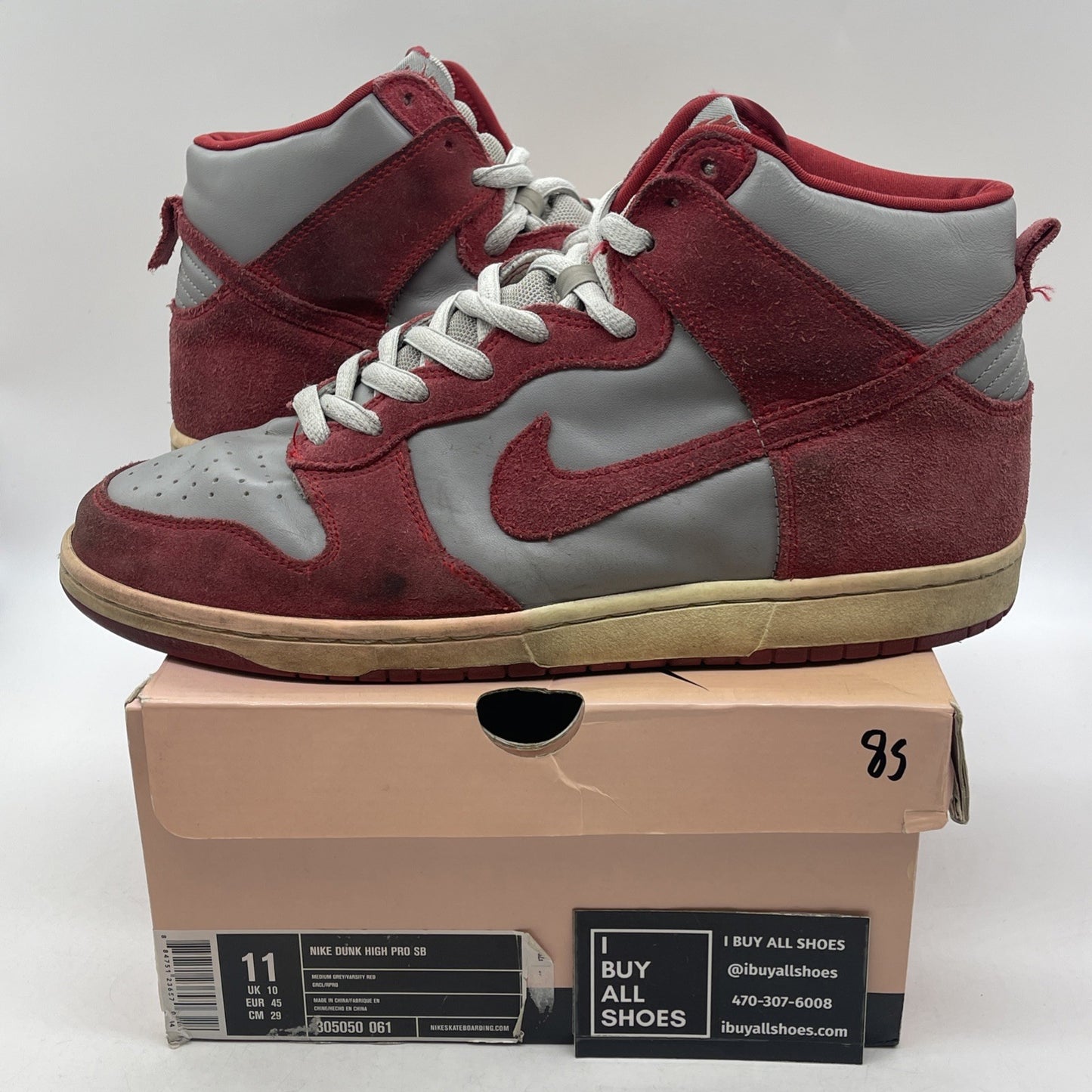Size 11 - Nike Dunk Pro SB High UNLV (305050-061)