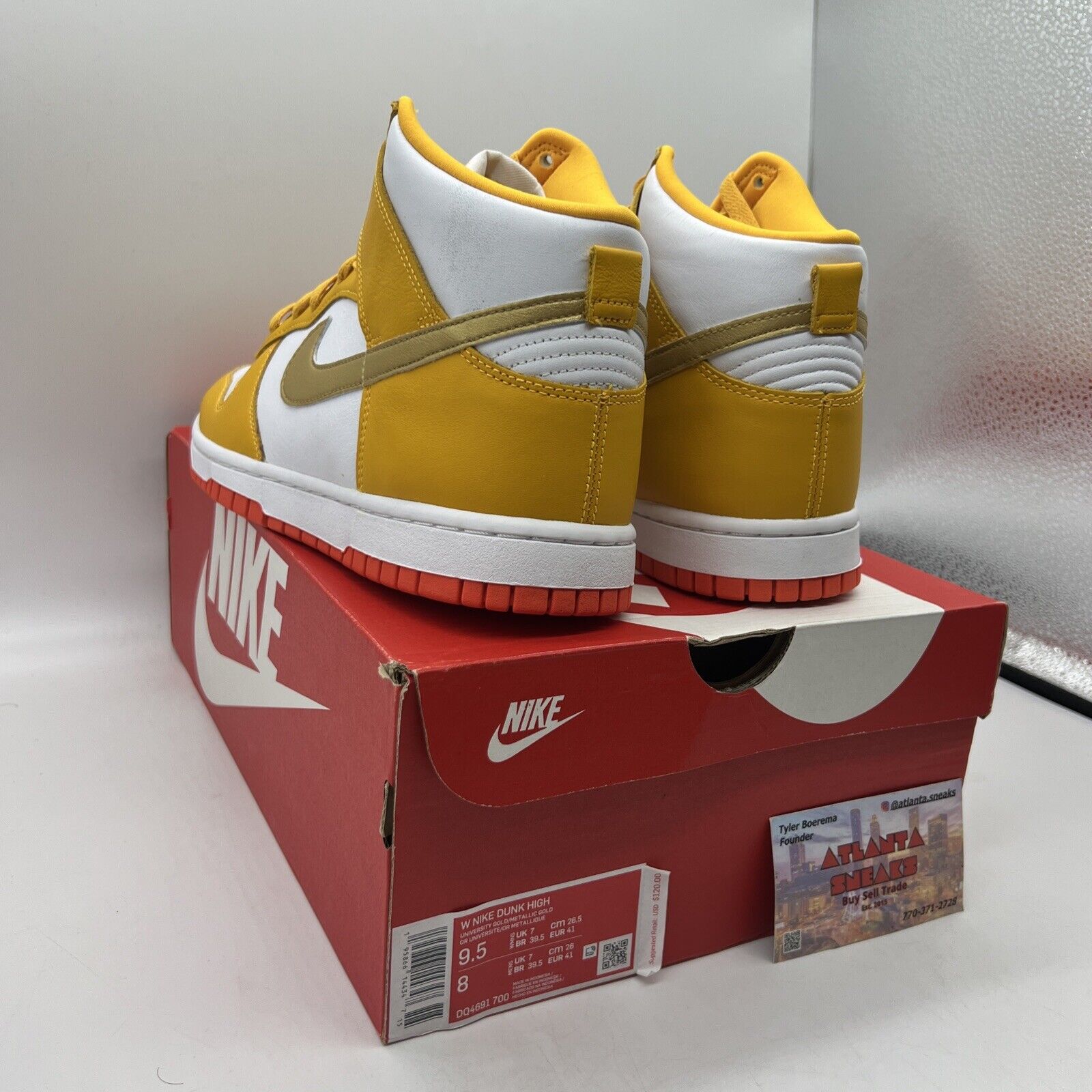 Size 9.5 - Nike Dunk High University Gold Orange 2021 - DQ4691-700