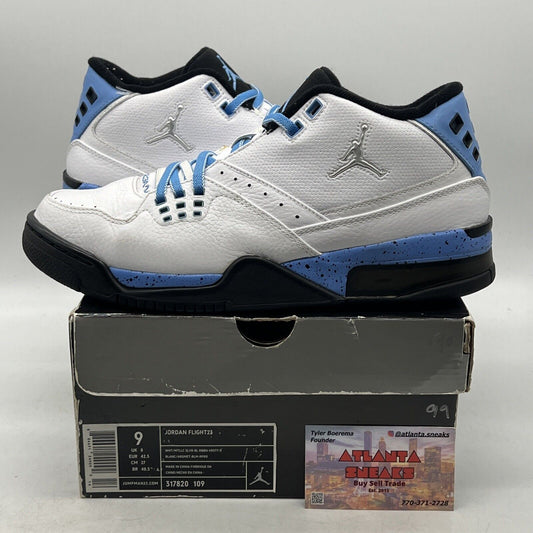 Vintage Nike Air Jordan Flight 23 White Carolina Blue Size 9 (317820-109)