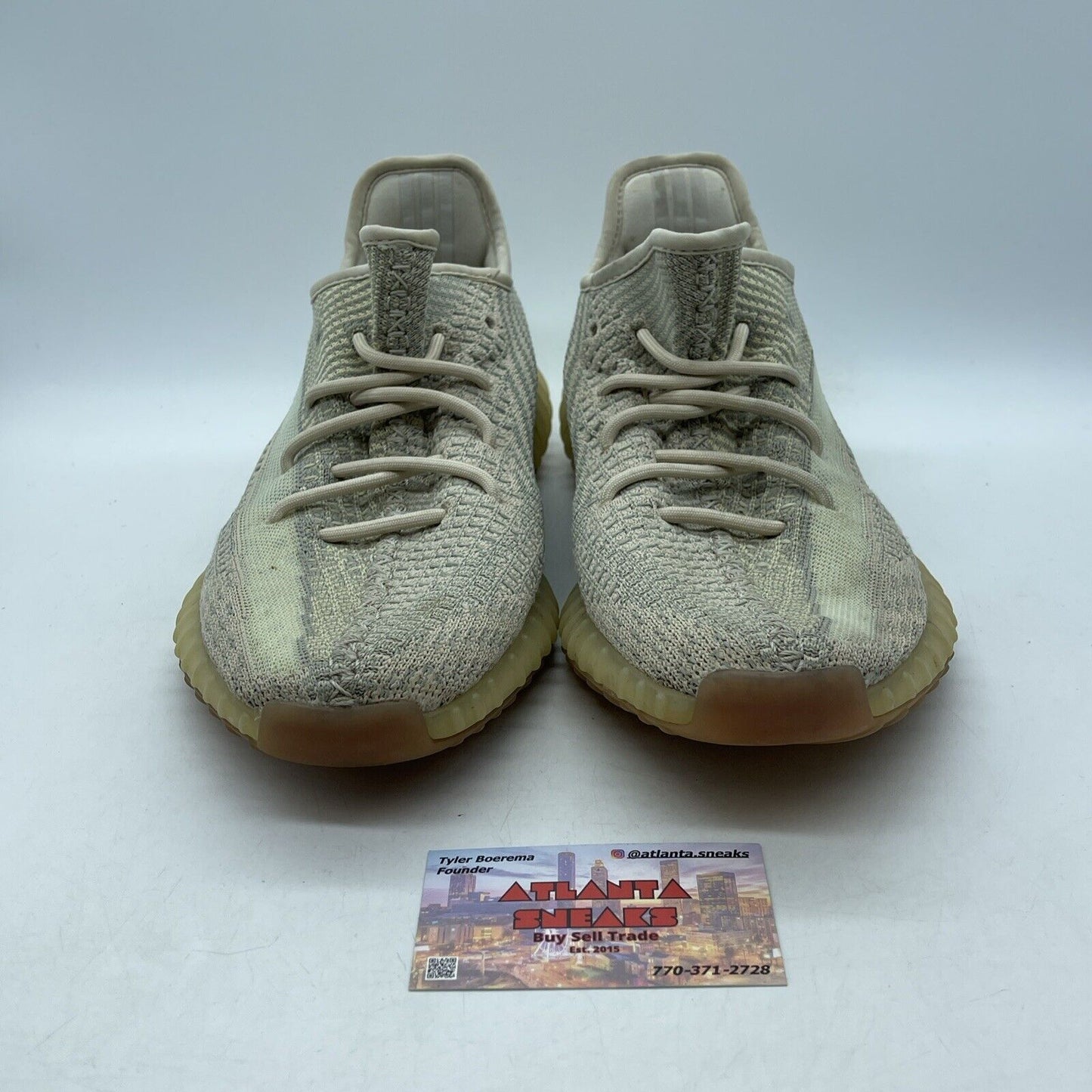 Size 9.5 - Yeezy Boost 350 V2 Citrin Non-Reflective Green Grey (FW3042)