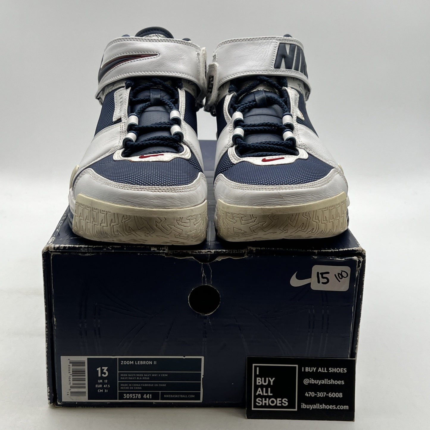Size 13 - Nike Zoom LeBron 2 2004 USA (309378-441)