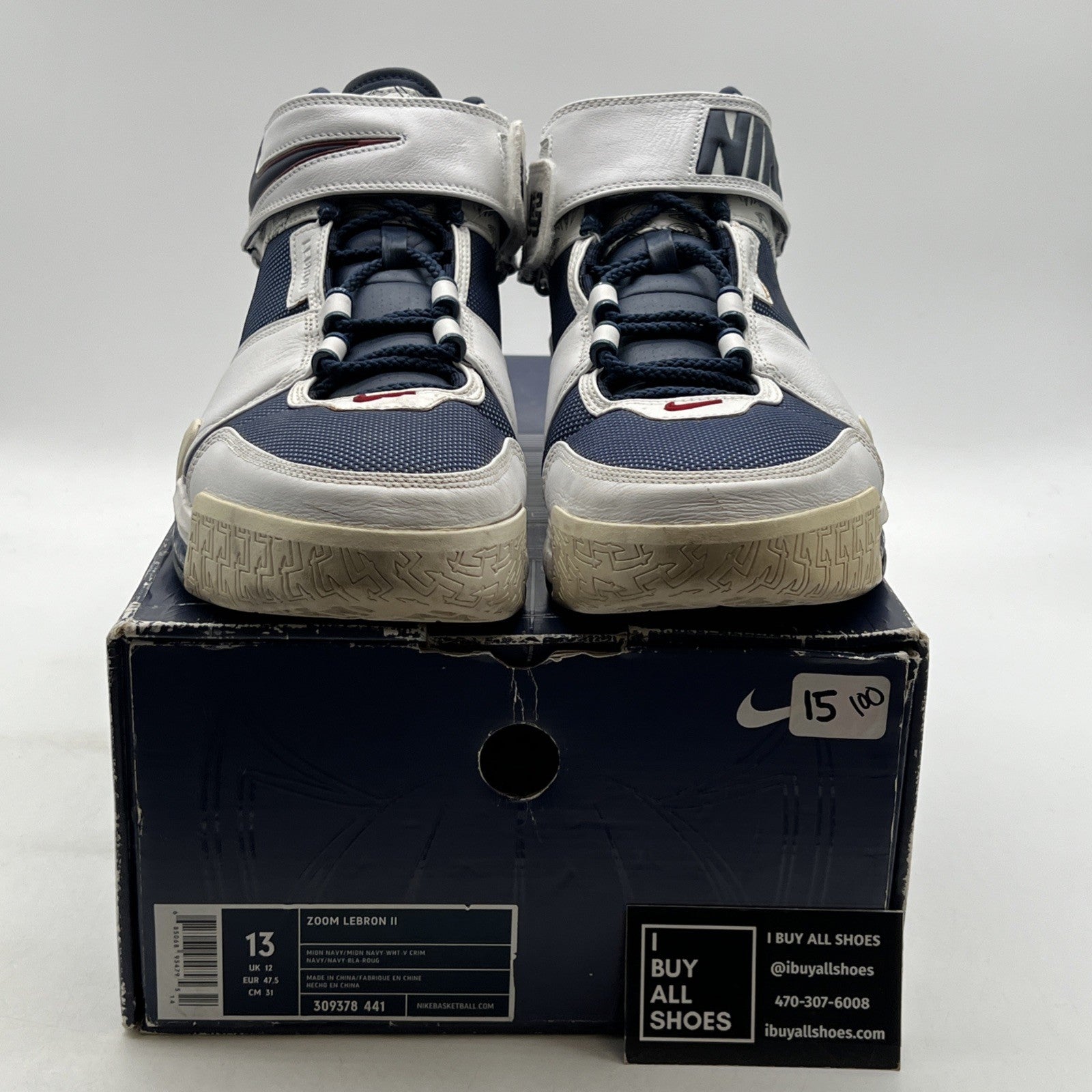 Size 13 - Nike Zoom LeBron 2 2004 USA (309378-441)