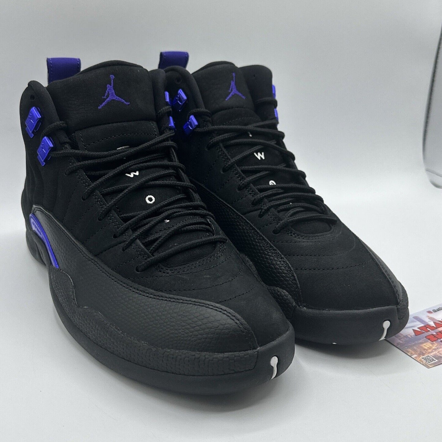 Size 9.5 - Jordan 12 Retro Dark Concord 2020 Prior em Black Suede Vnds White Icy