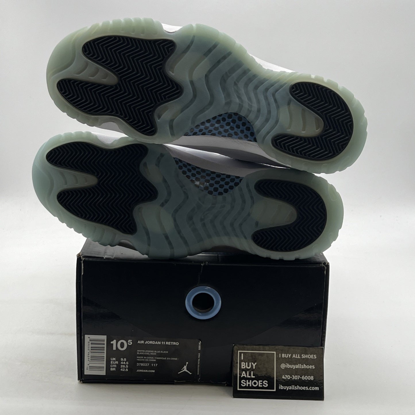 Size 10.5 - Air Jordan 11 Retro High Legend Blue (378037-117)