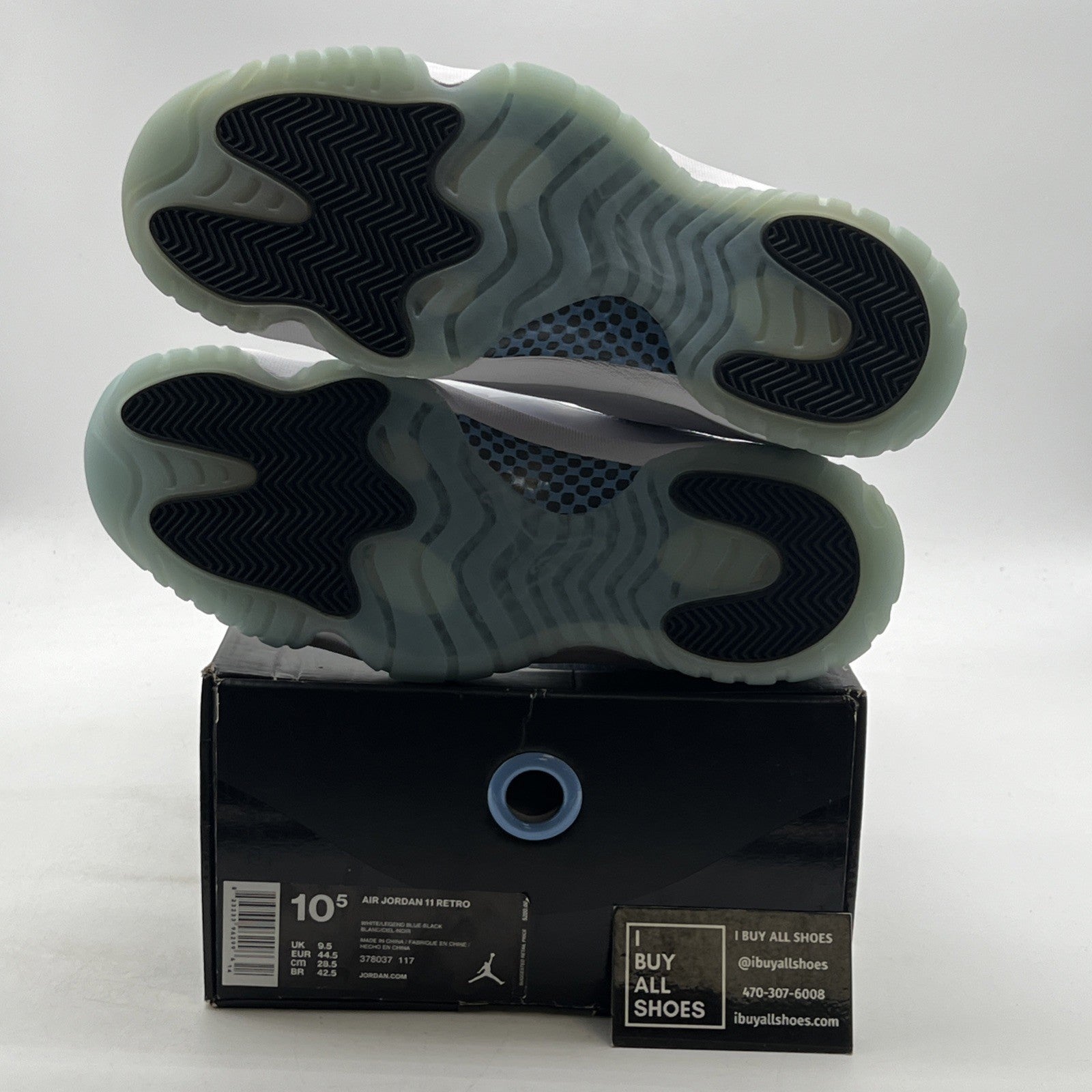 Size 10.5 - Air Jordan 11 Retro High Legend Blue (378037-117)