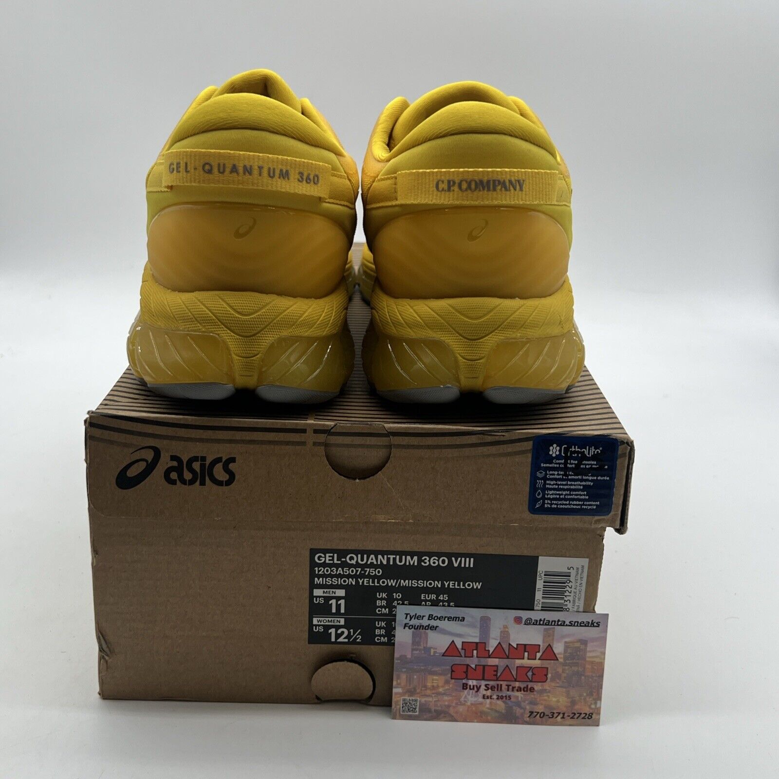 Size 11 - ASICS X CP COMPANY Gel-Quantum 360 VIII Yellow (1203A507-750)
