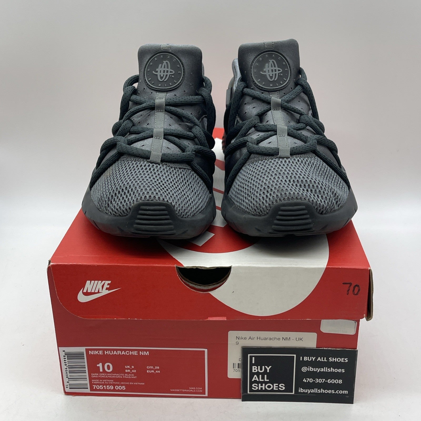 Size 10 - Nike Huarache NM Dark Grey (705159-005)