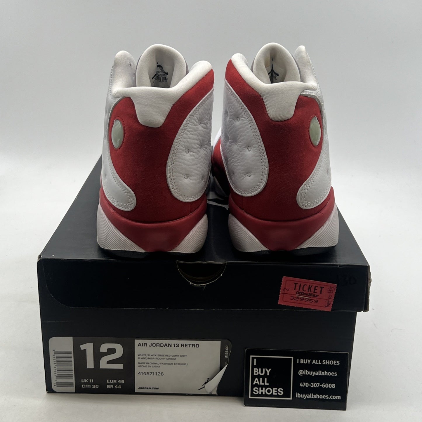 Size 12 - Air Jordan 13 Retro 2014 Grey Toe (414571-126)