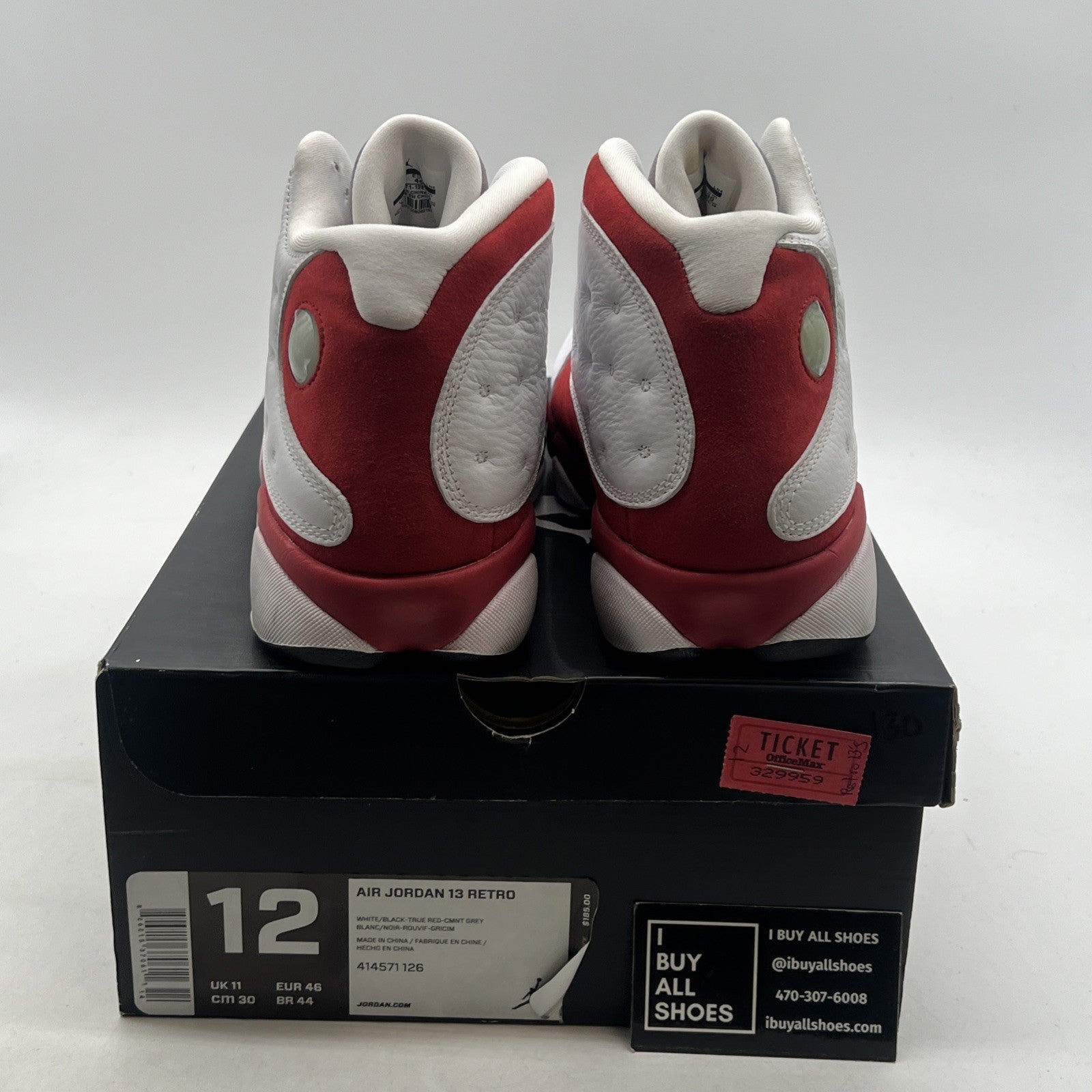 Size 12 - Air Jordan 13 Retro 2014 Grey Toe (414571-126)