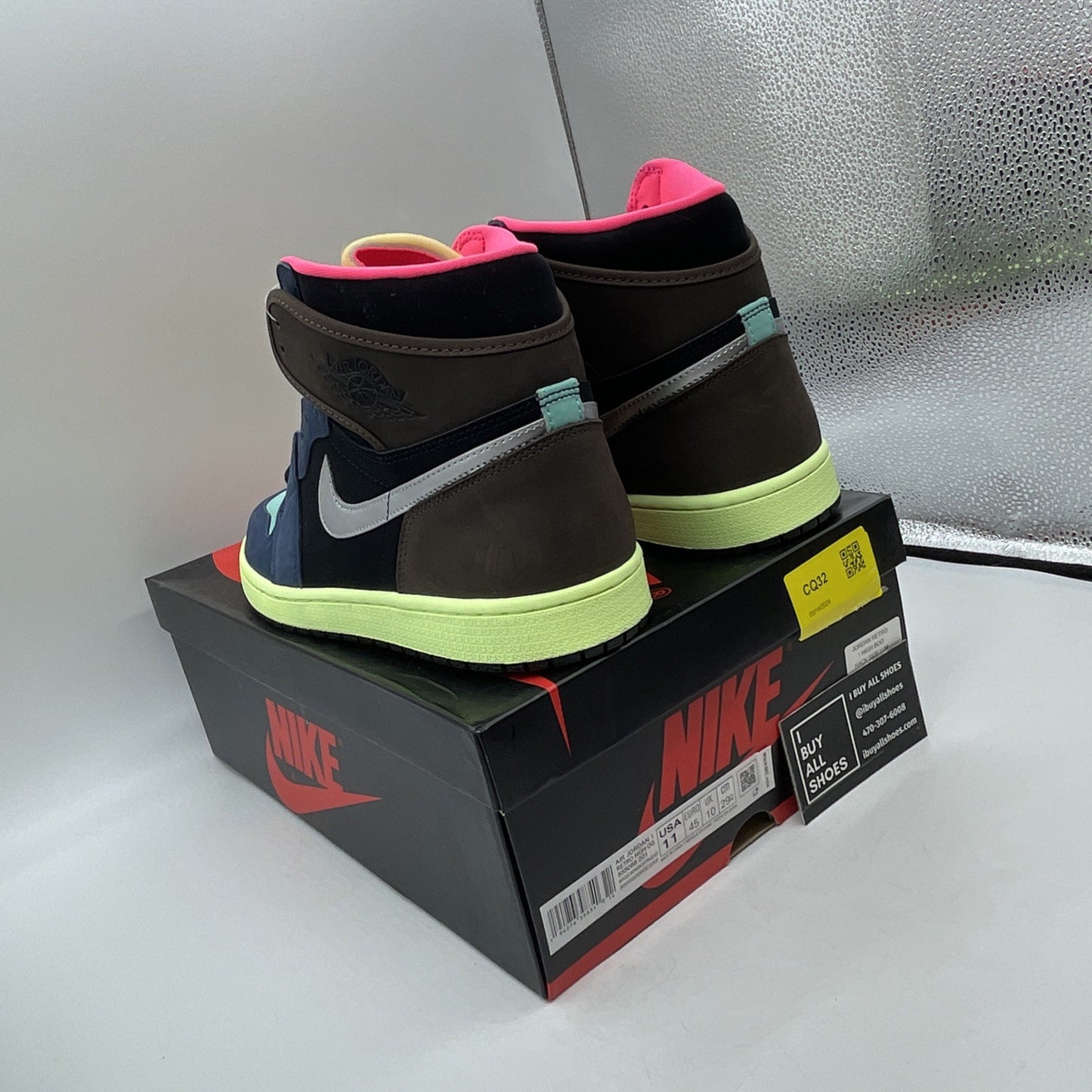 Size 11 - Air Jordan 1 Retro High Tokyo Bio Hack Black Suede (555088-201)