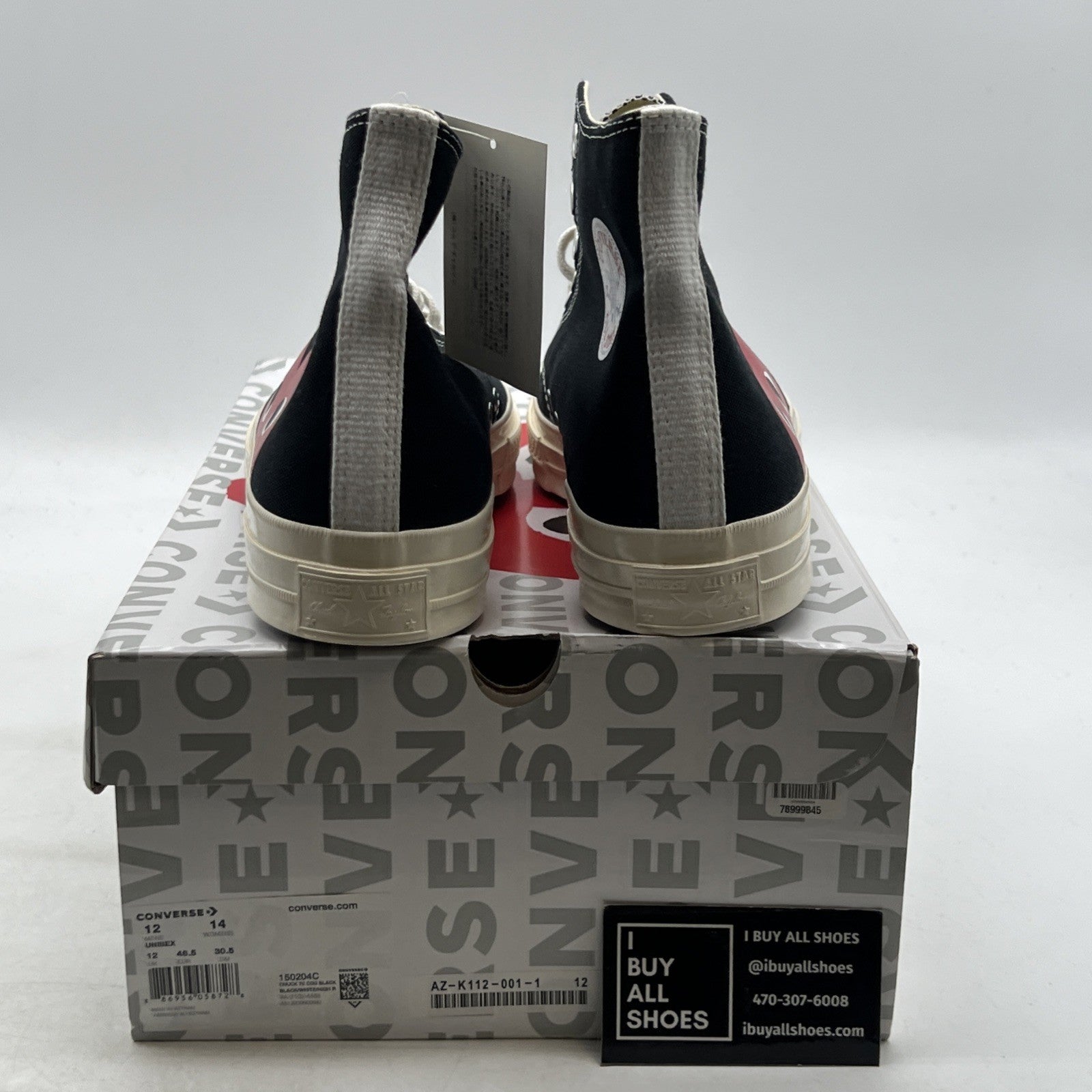 Size 12 - Converse Chuck Taylor All Star High x Comme des Garcons Play (150204C)