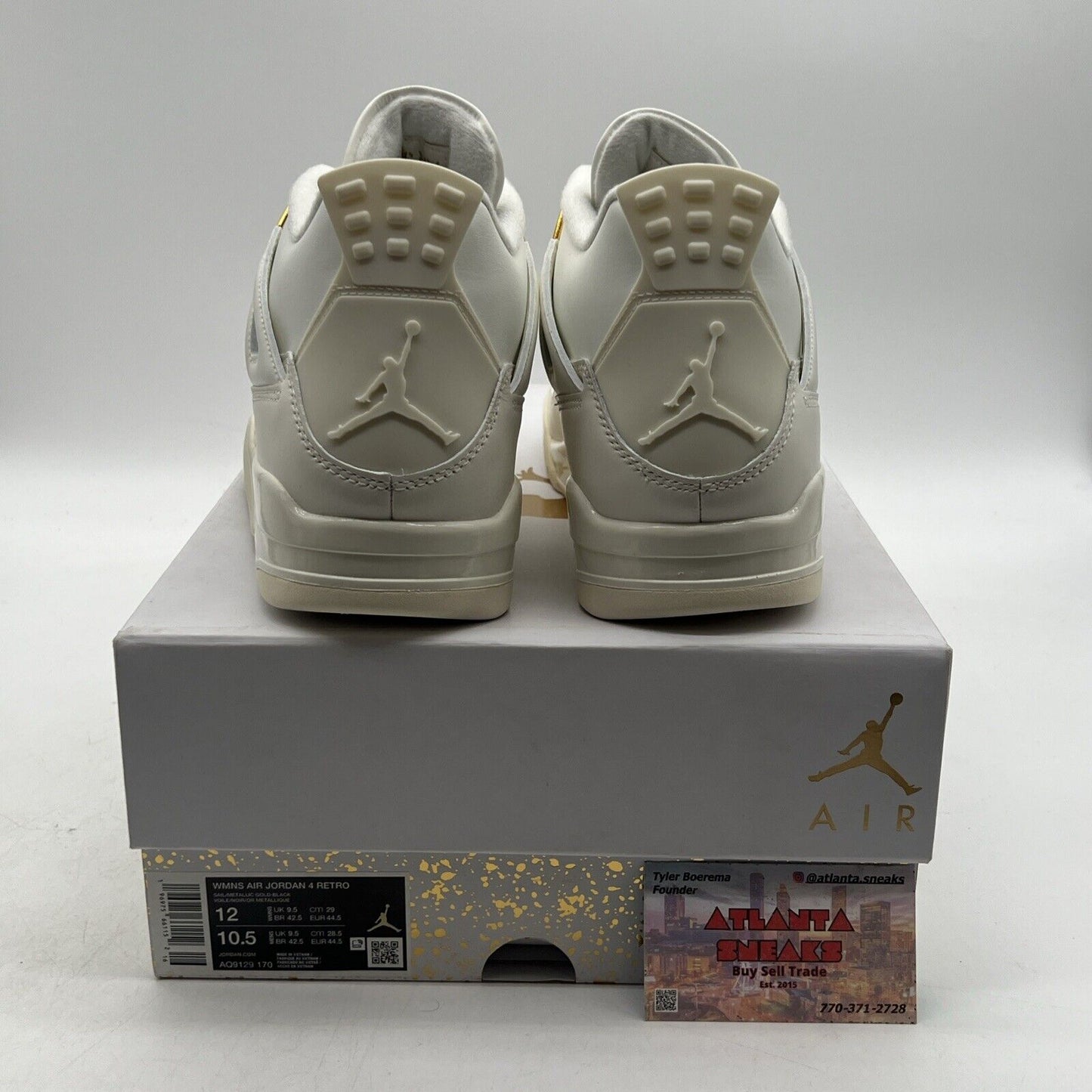 Size 12 - Air Jordan 4 Retro Metallic Gold W Leather (AQ9129-170)