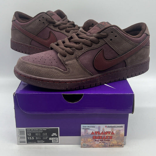 Size 12 - Nike Dunk Premium SB Low City of Love Collection - Burgundy Crush