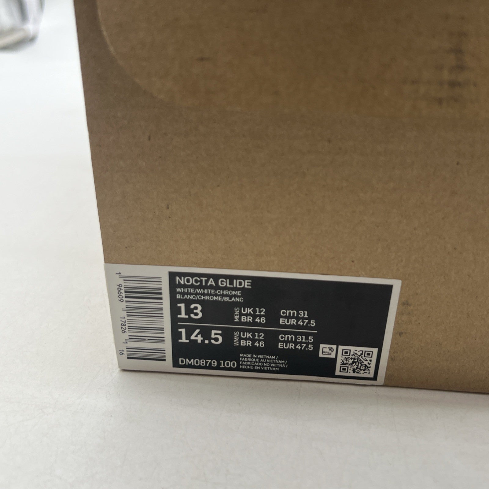 Size 13 - Nike NOCTA x Glide Triple White (DM0879-100)