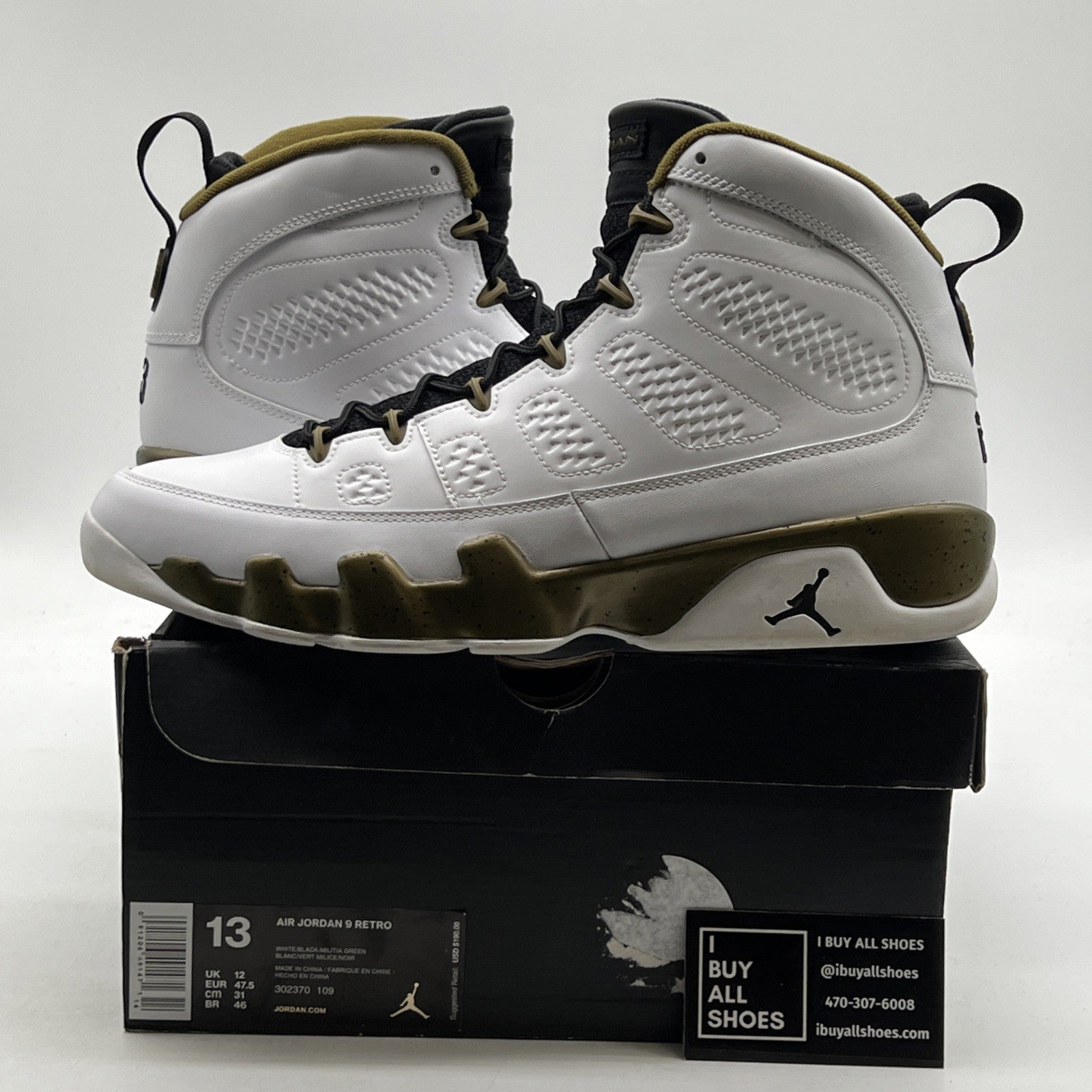 Size 13 - Air Jordan 9 Retro Statue (302370-109)