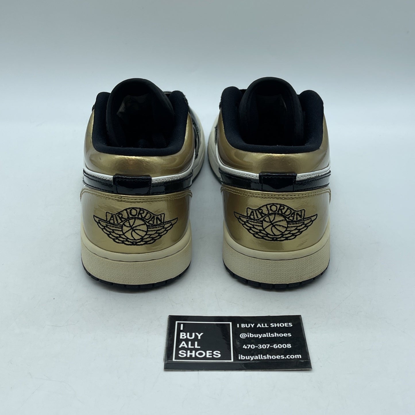 Size 10 - Air Jordan 1 Low Gold Toe Black White Leather (CQ9447-700)