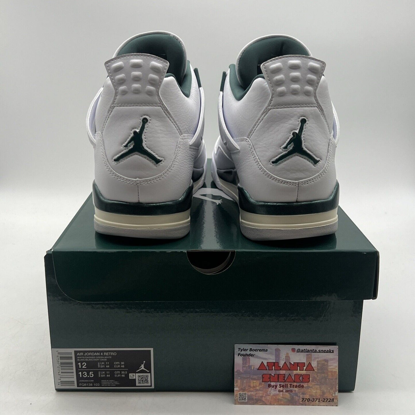 Size 12 - Air Jordan 4 Retro Oxidized Green White Leather (FQ8138-103)