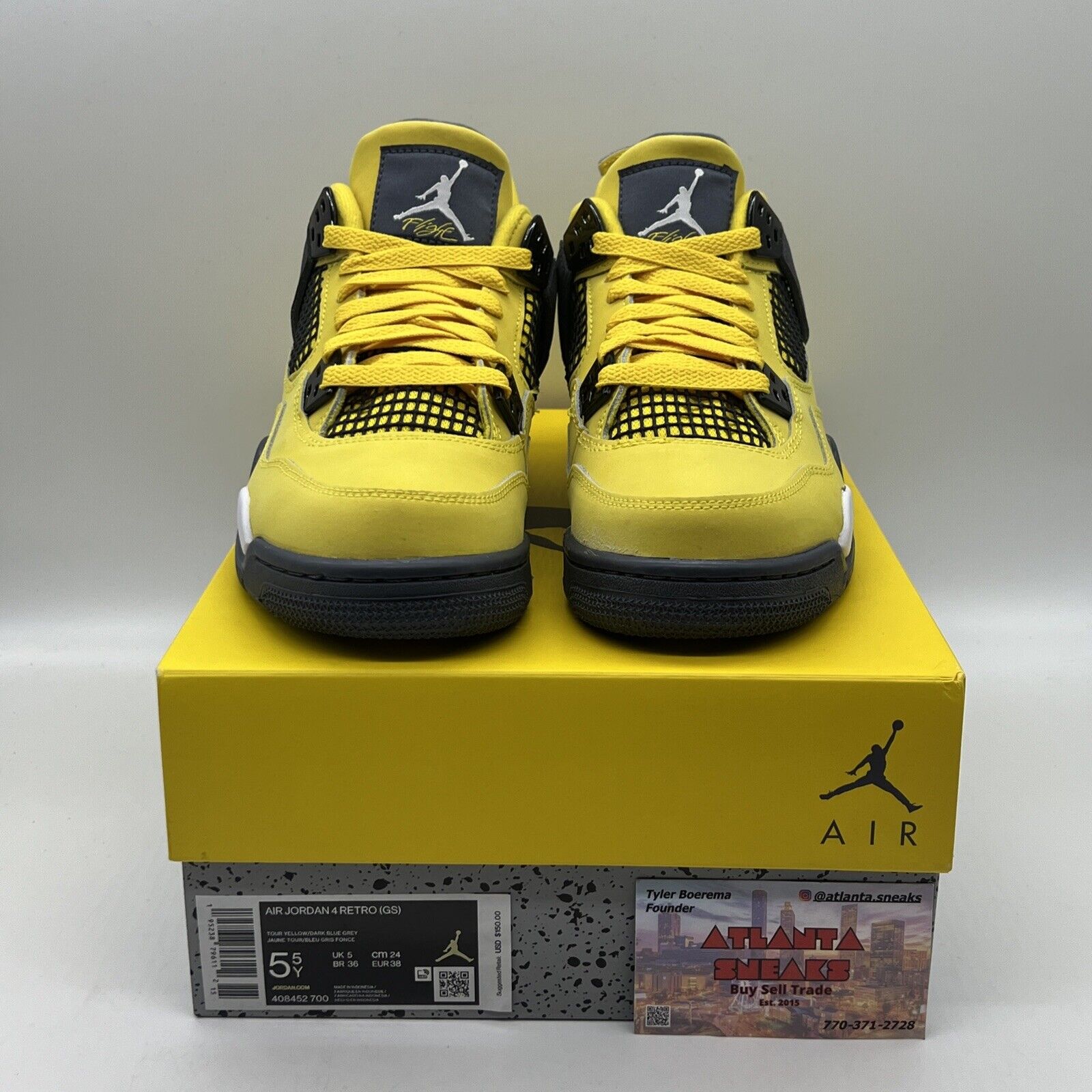 Size 5.5 - Jordan 4 Retro GS Tour Yellow 2021 - 408452700 Brand New Og All