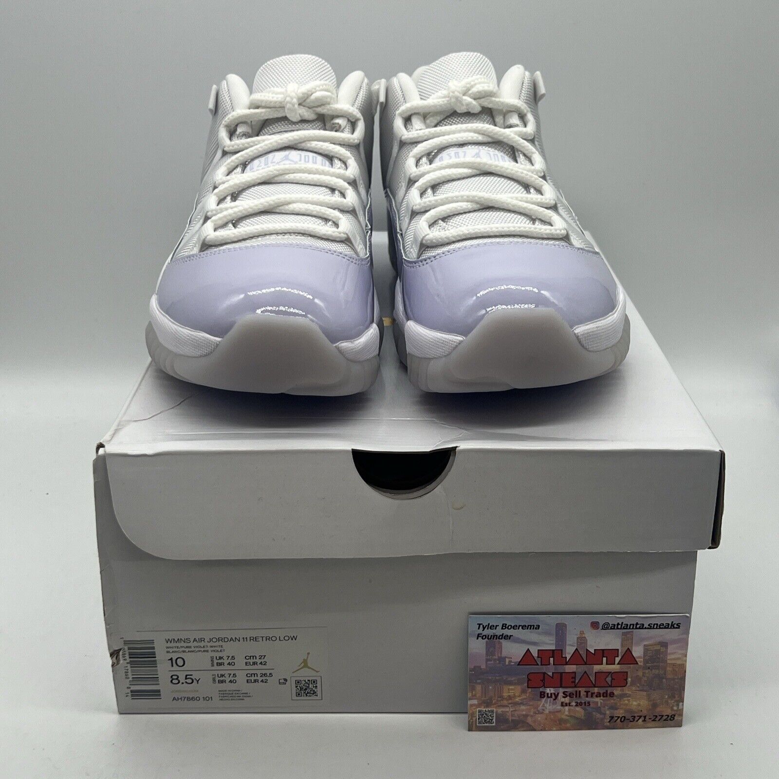 Size 10 - Jordan 11 Low Pure Violet 2022 - AH7860-101 Brand New White Og All