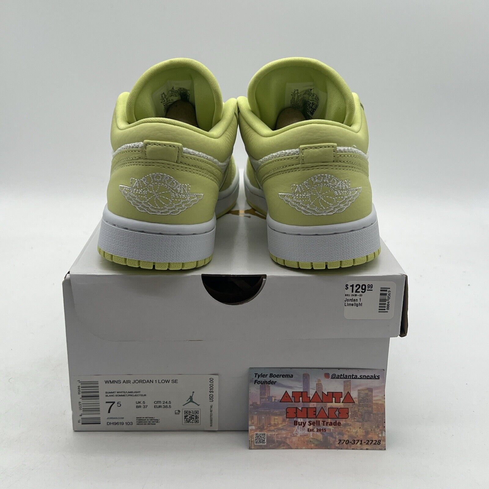 Size 7.5W - Air Jordan 1 Low Limelight (DH0619-103)