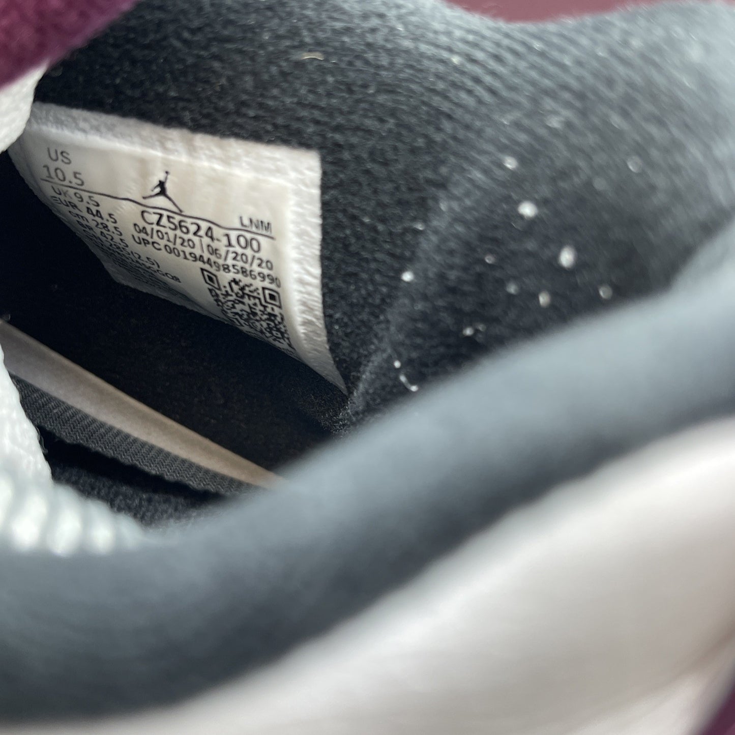 Size 10.5 - Jordan 4 Retro x Paris Saint-Germain Bordeaux White (CZ5624-100)