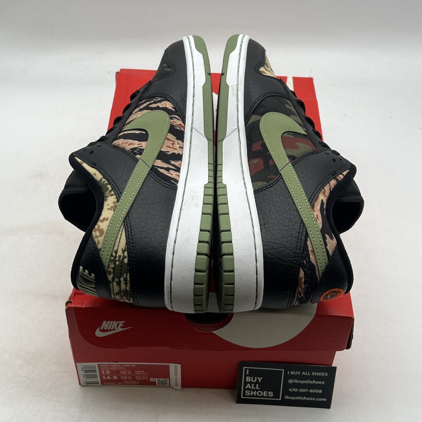 Size 13 - Nike Dunk SE Low Black Multi-Camo (DH0957-001)