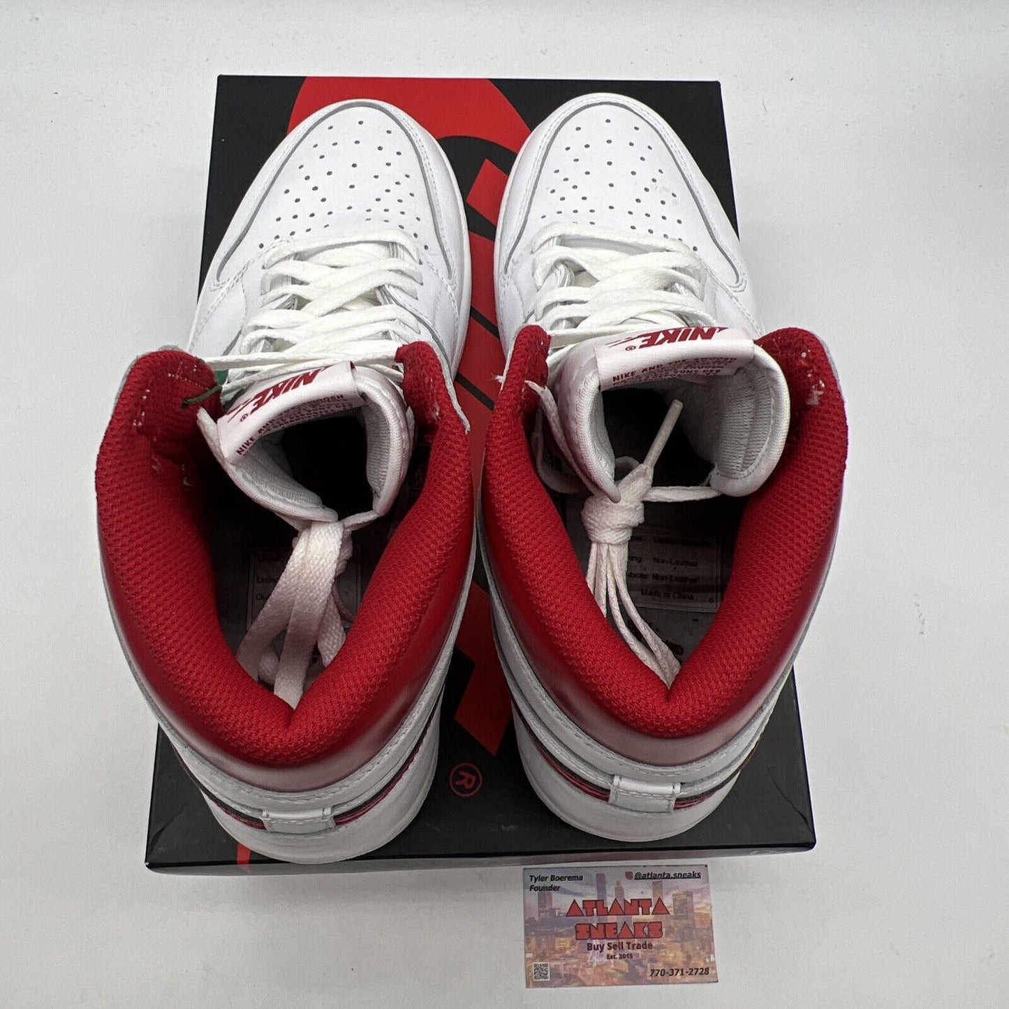 Size 11.5 - Air Jordan 1 Retro OG High Metallic Red White Leather (555088-103)