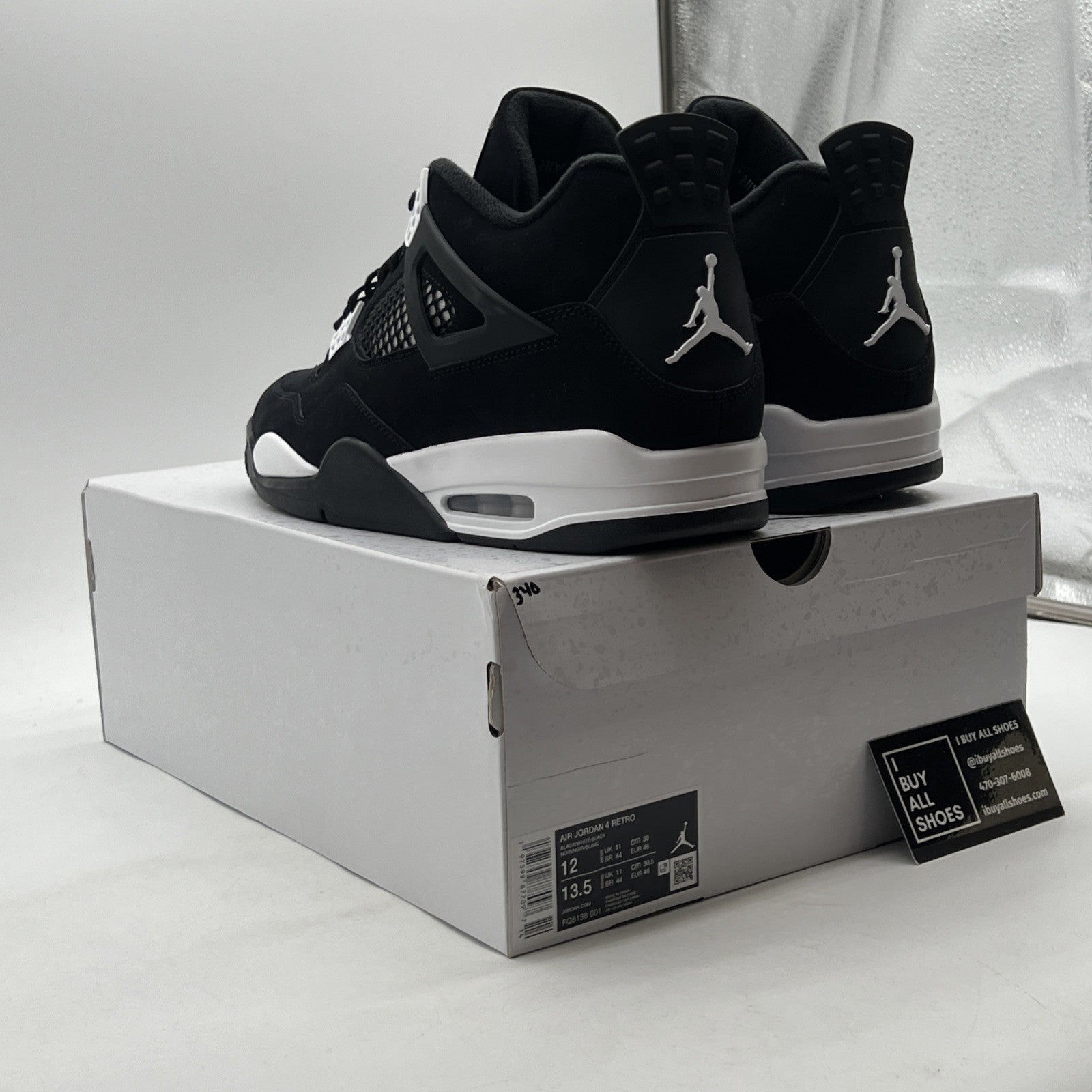 Size 12 - Air Jordan 4 Retro White Thunder (FQ8138-001)