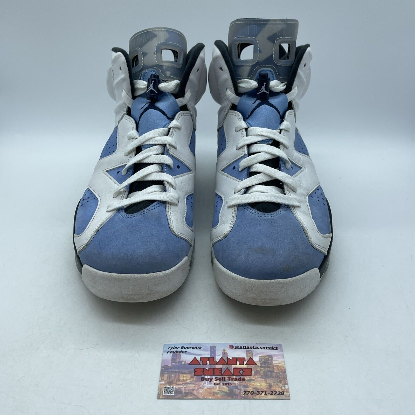Size 12 - Jordan 6 Retro Mid UNC Home Blue Suede White Leather (CT8529-410)