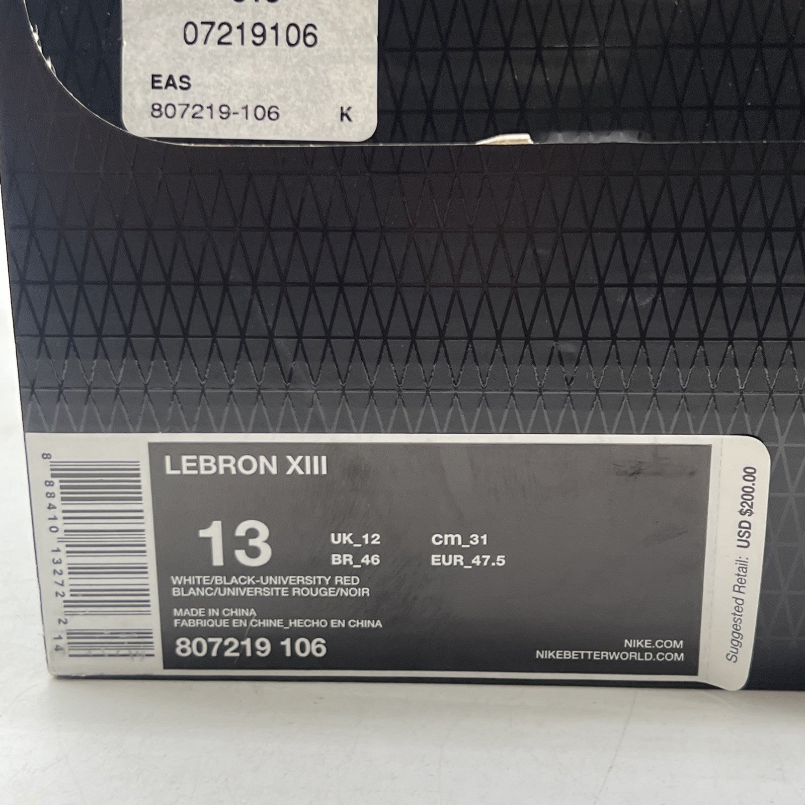 Size 13 - Nike LeBron 13 Friday the 13th (807219-106)